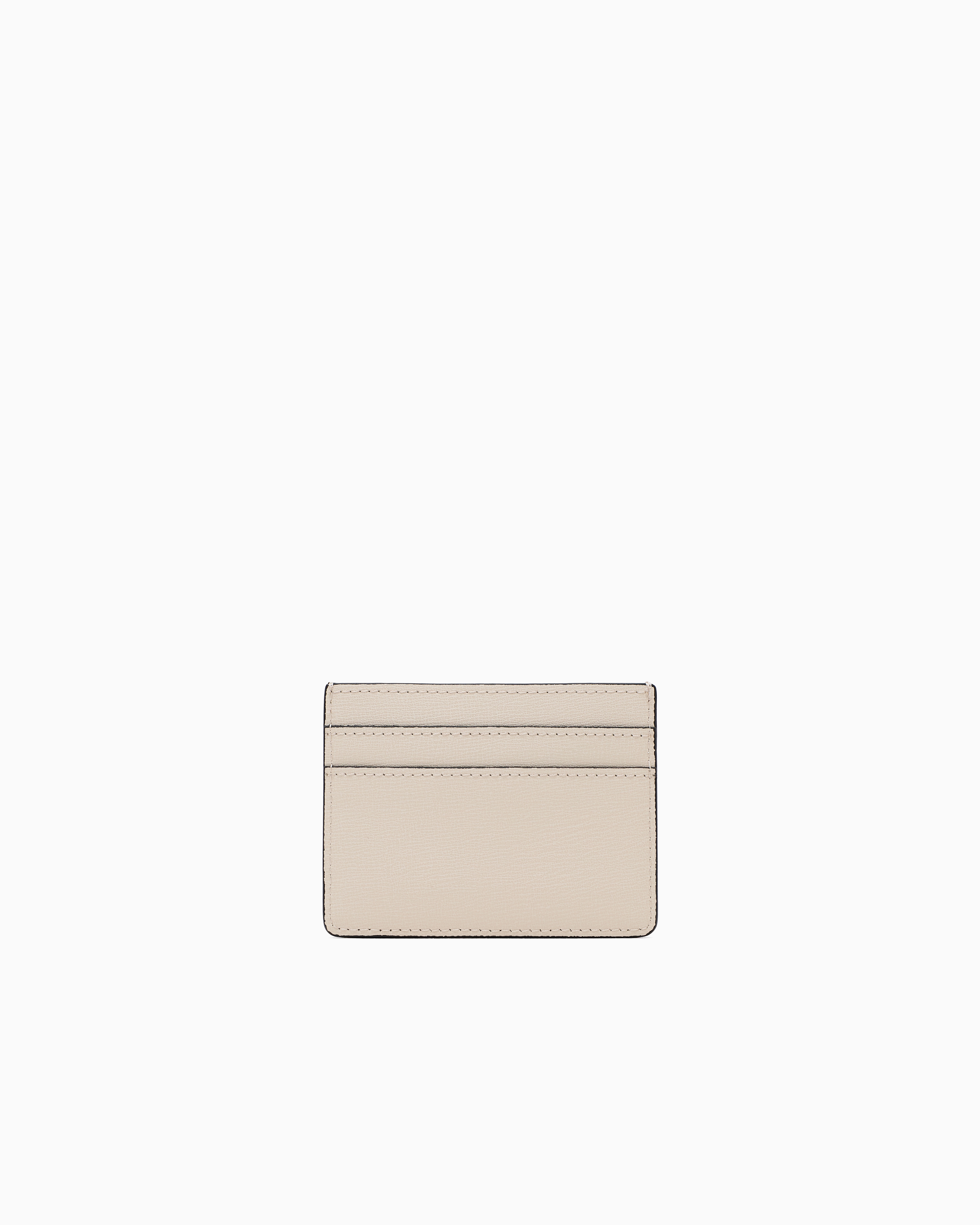 Armani Exchange Coated Fabric Card Holder In Beige