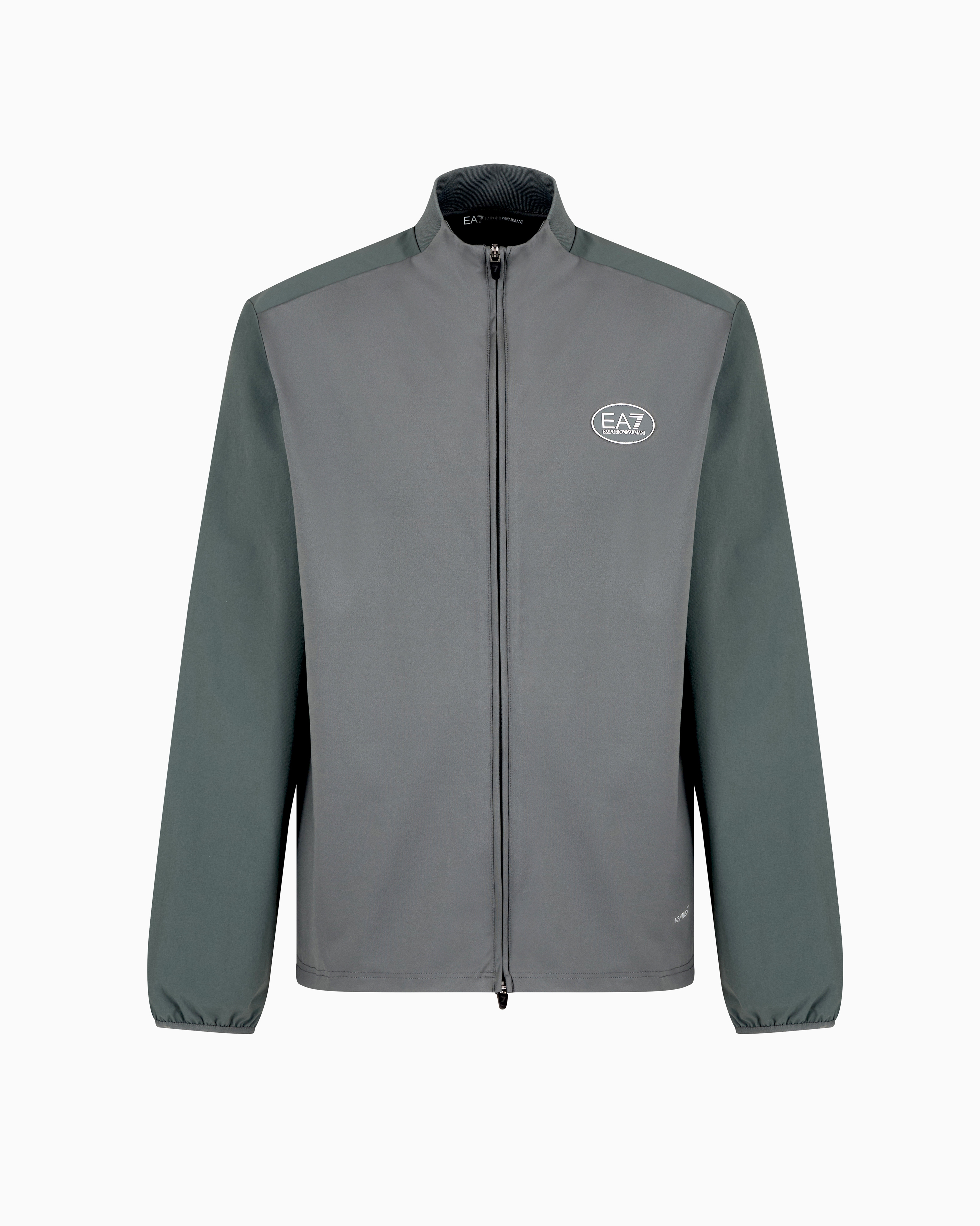 Ea7 Golf Pro Ventus7 Technical Fabric Jacket In Grey