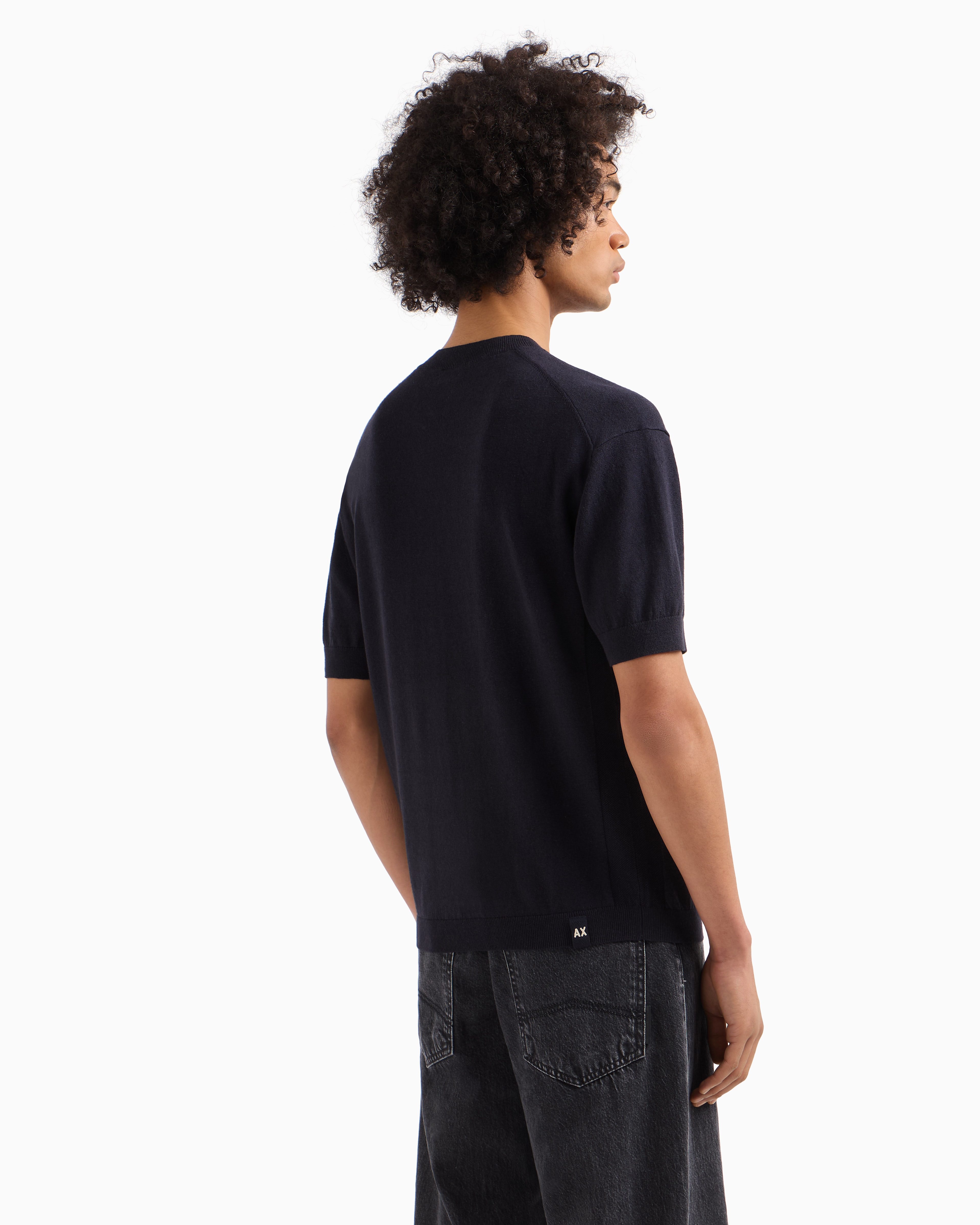 Armani Exchange - Knitted Tops, Man, Navy_blue, Size: