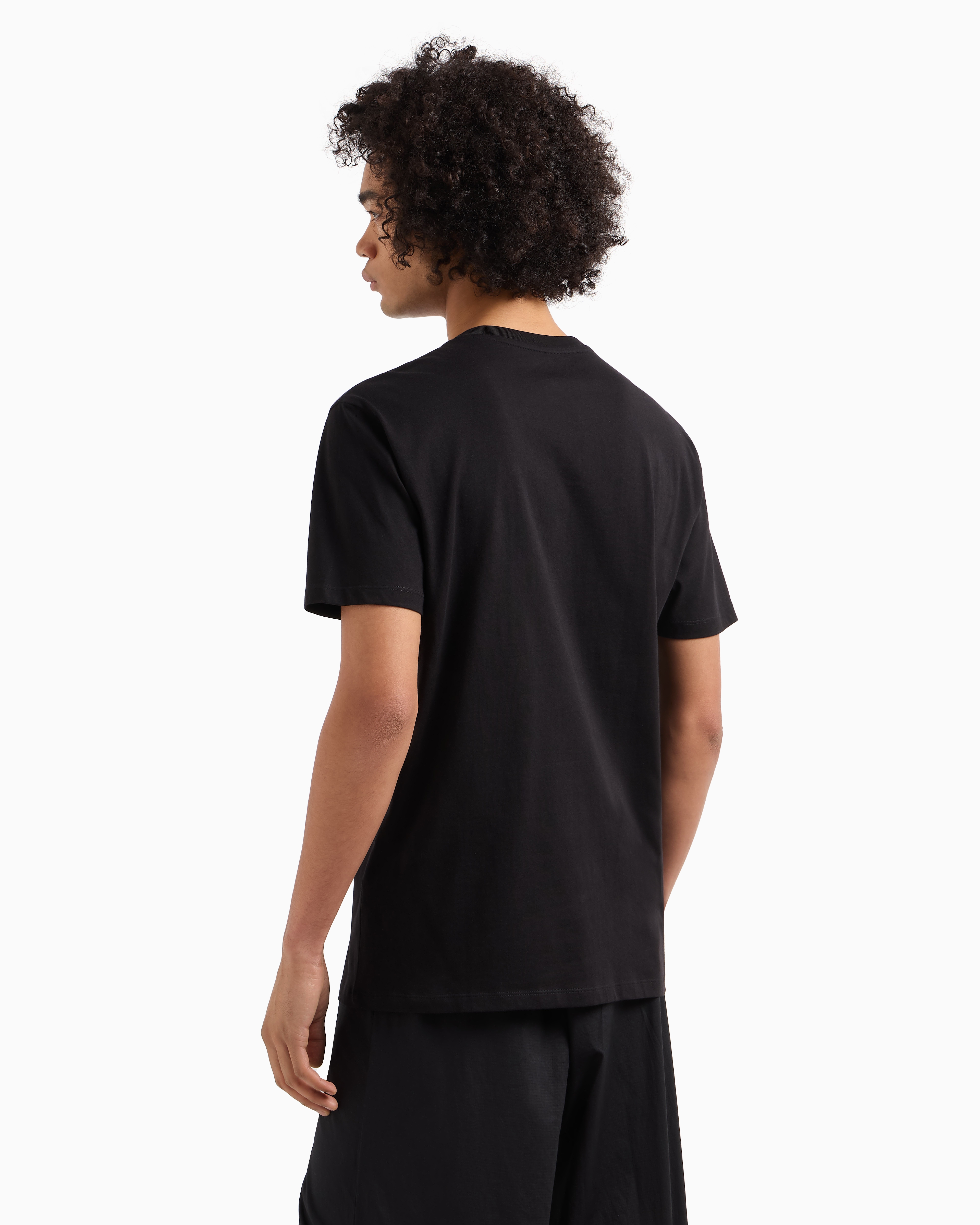 Armani Exchange Regular Fit T-shirts In Black