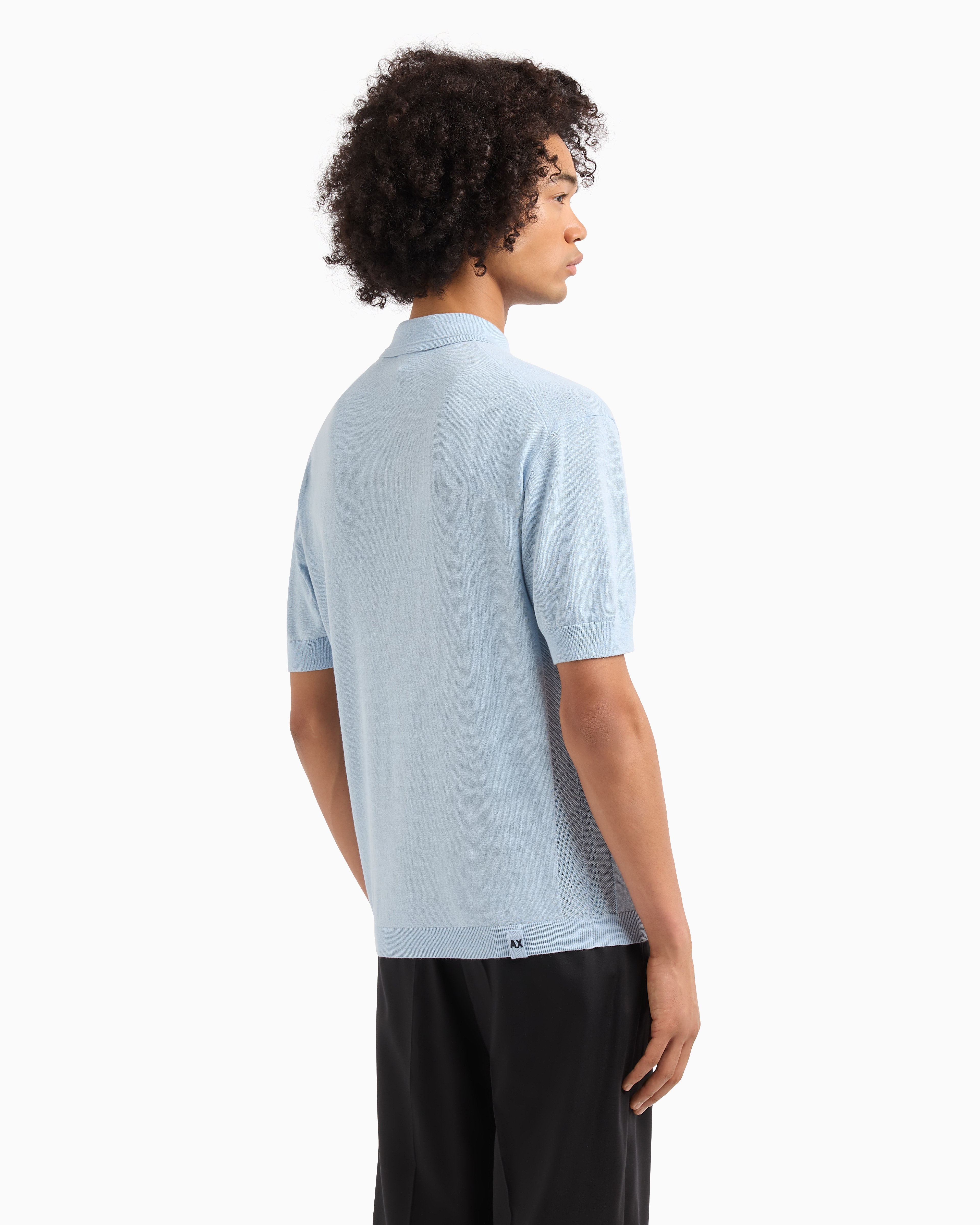 Armani Exchange - Knitted Tops, Man, Light Blue, Size: