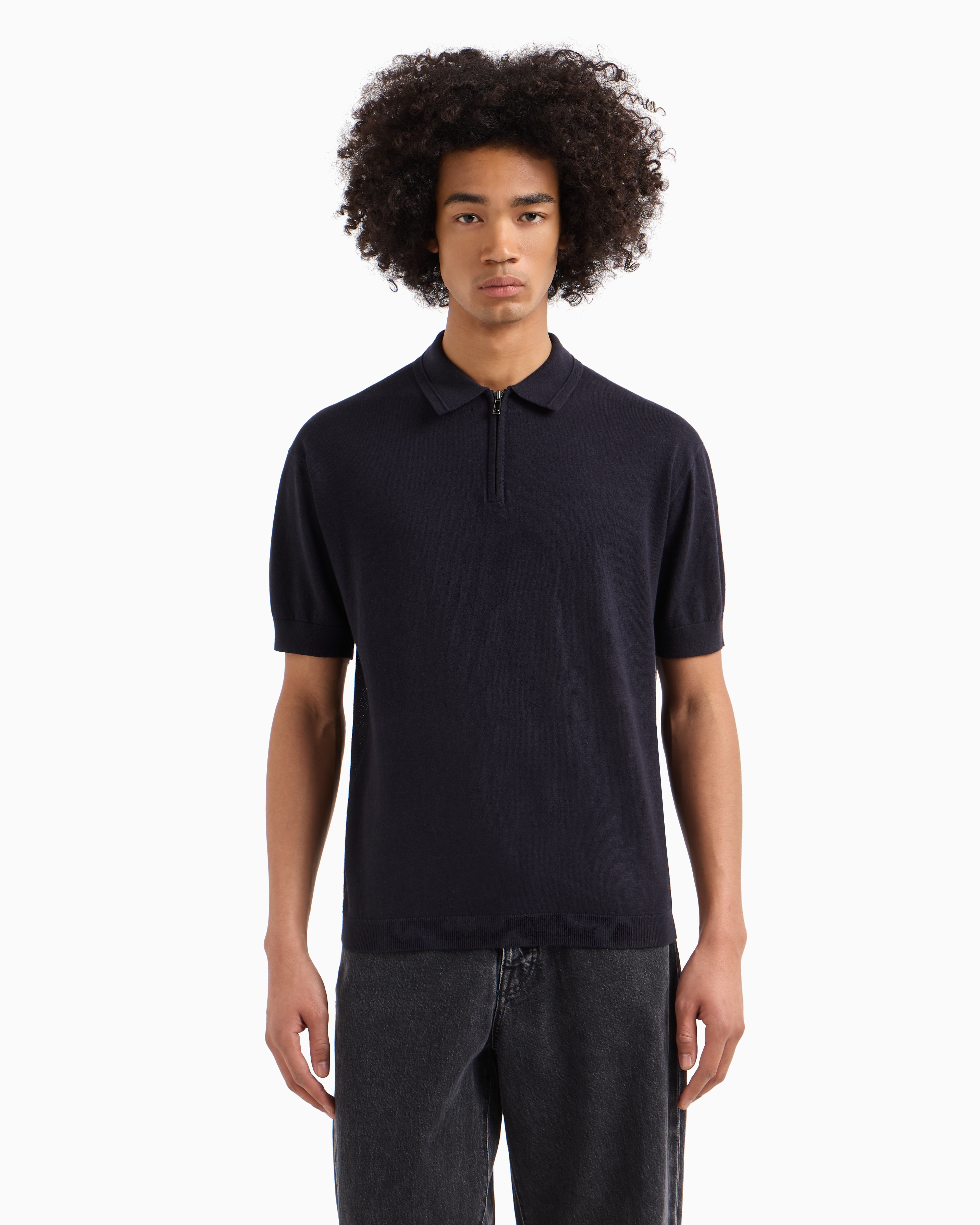 Armani Exchange - Knitted Tops, Man, Navy_blue, Size: