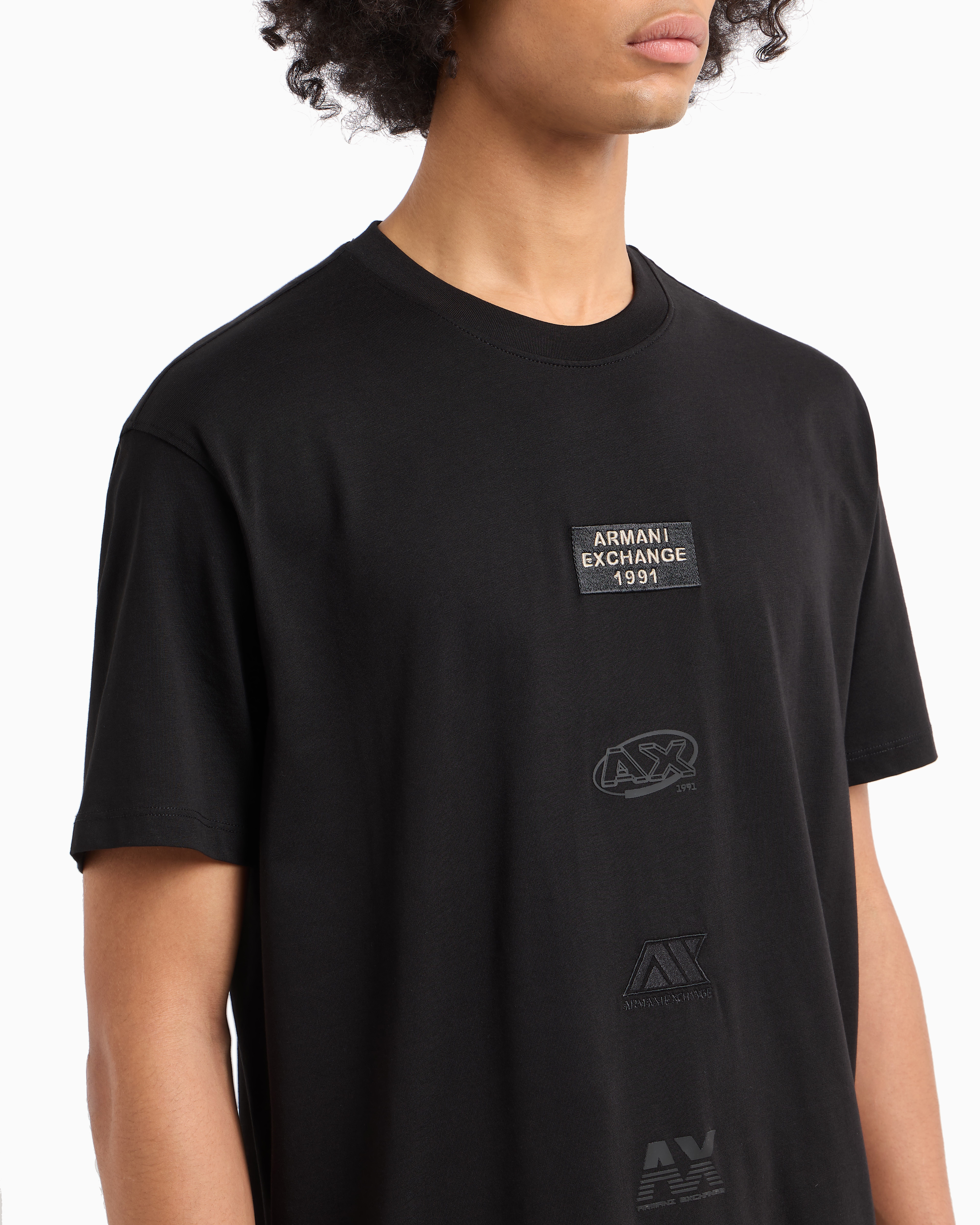 Armani Exchange - ASV Regular Fit T-Shirt, Man, Black, Size: