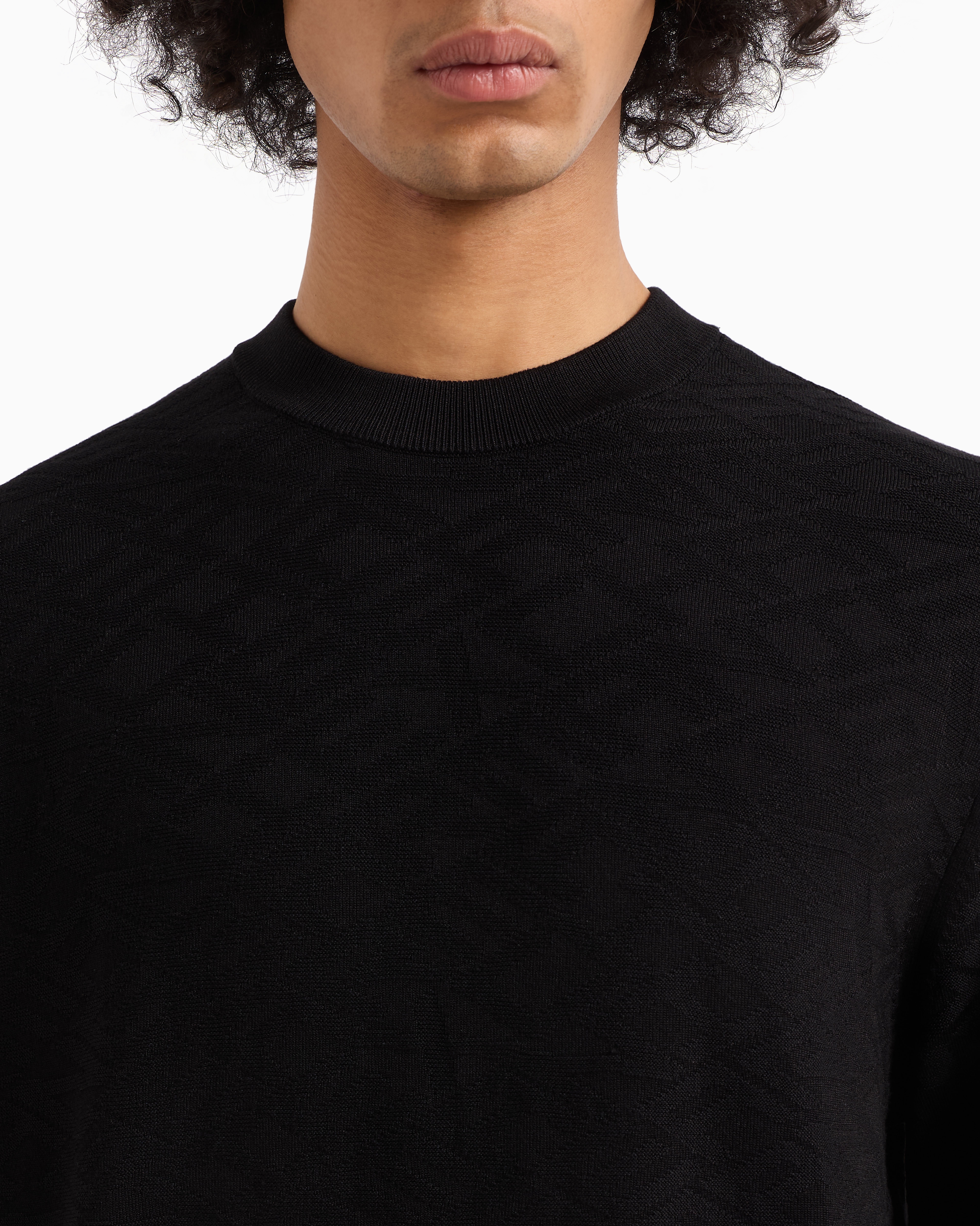 Armani Exchange - ASV Basic Crewneck Sweater, Man, Black, Size:
