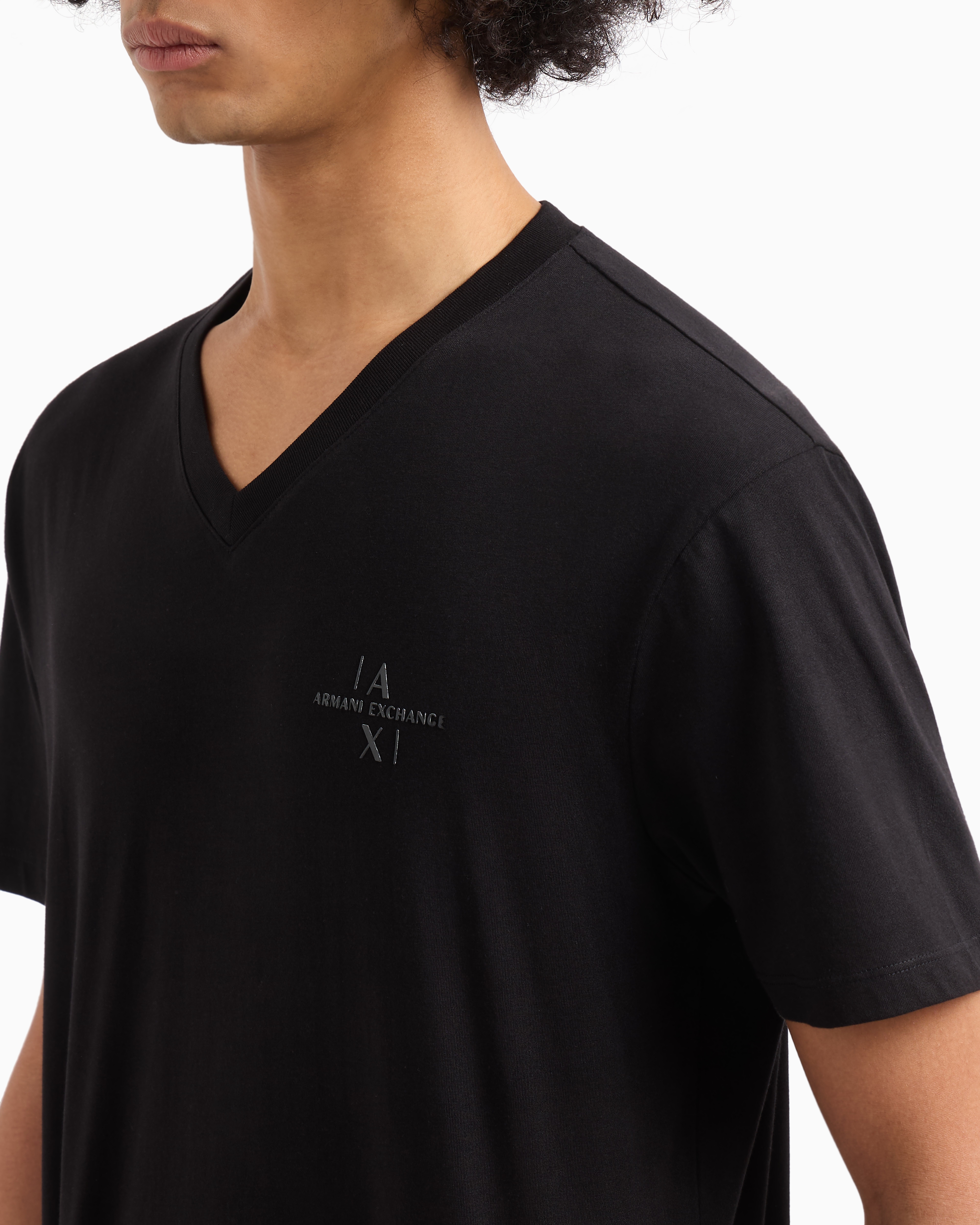 Armani Exchange Regular Fit T-shirts In Black