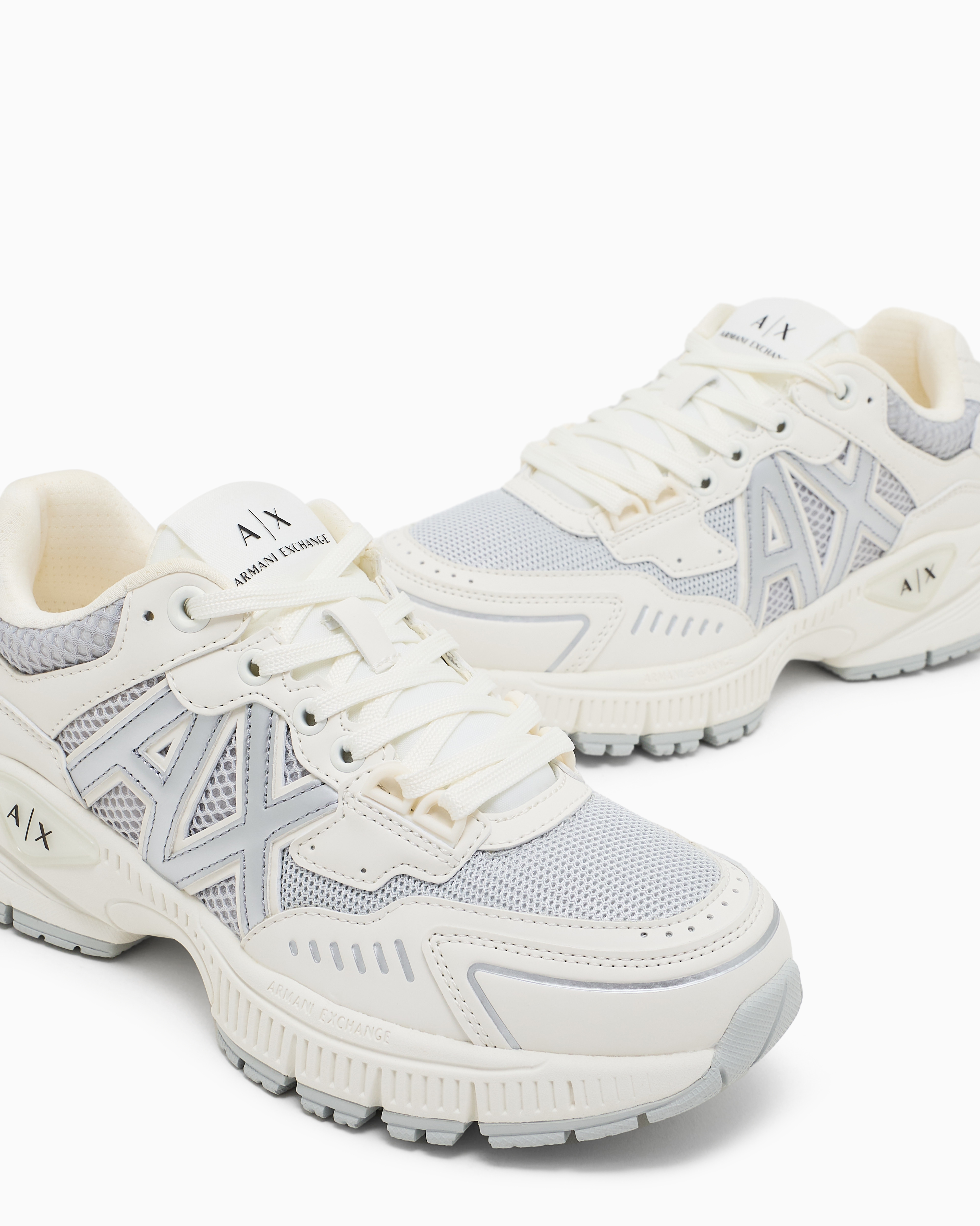 Armani Exchange Sneakers In Silver