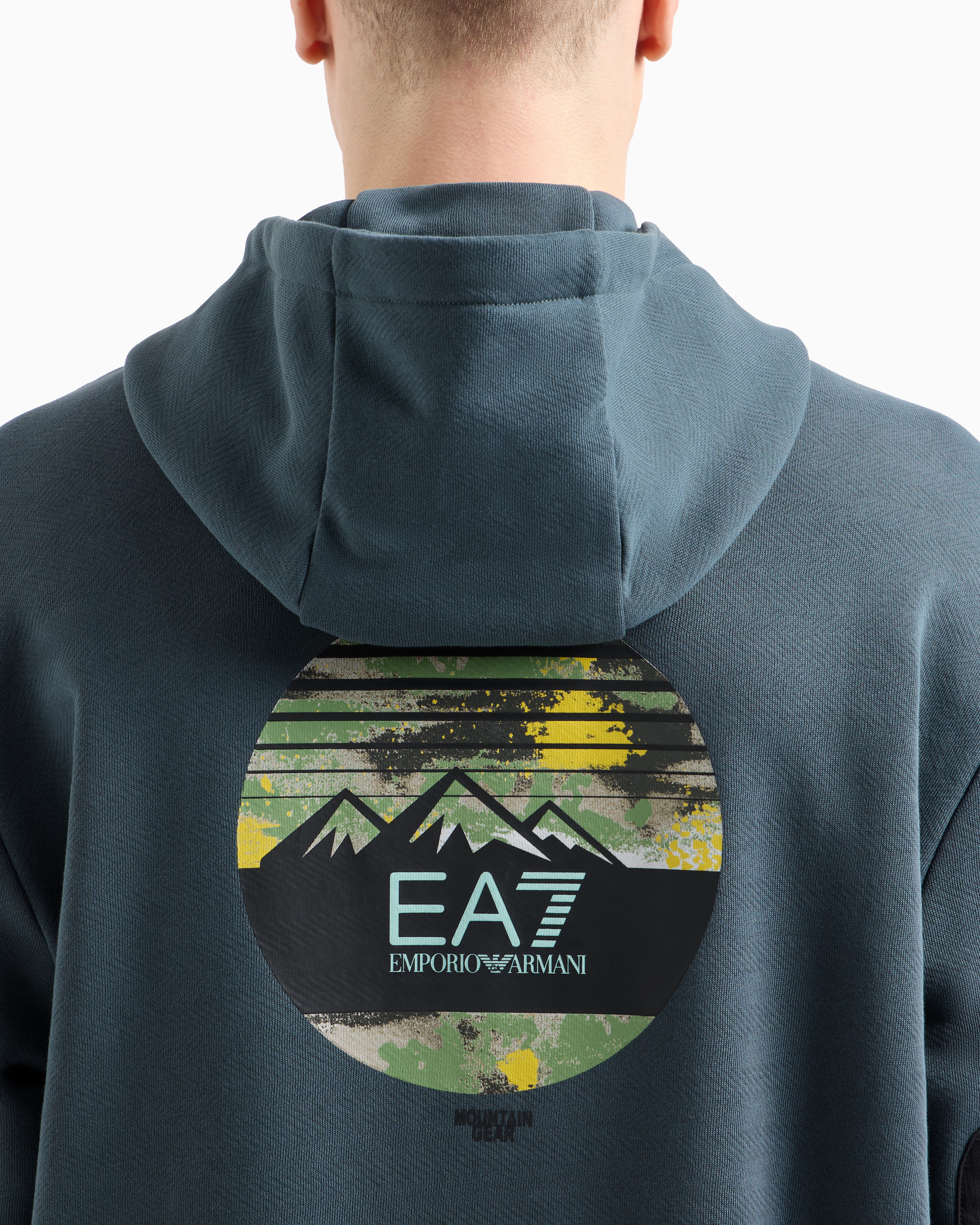Ea7 Dynamic Athlete Cotton Oversized-print Sweatshirt In Grey