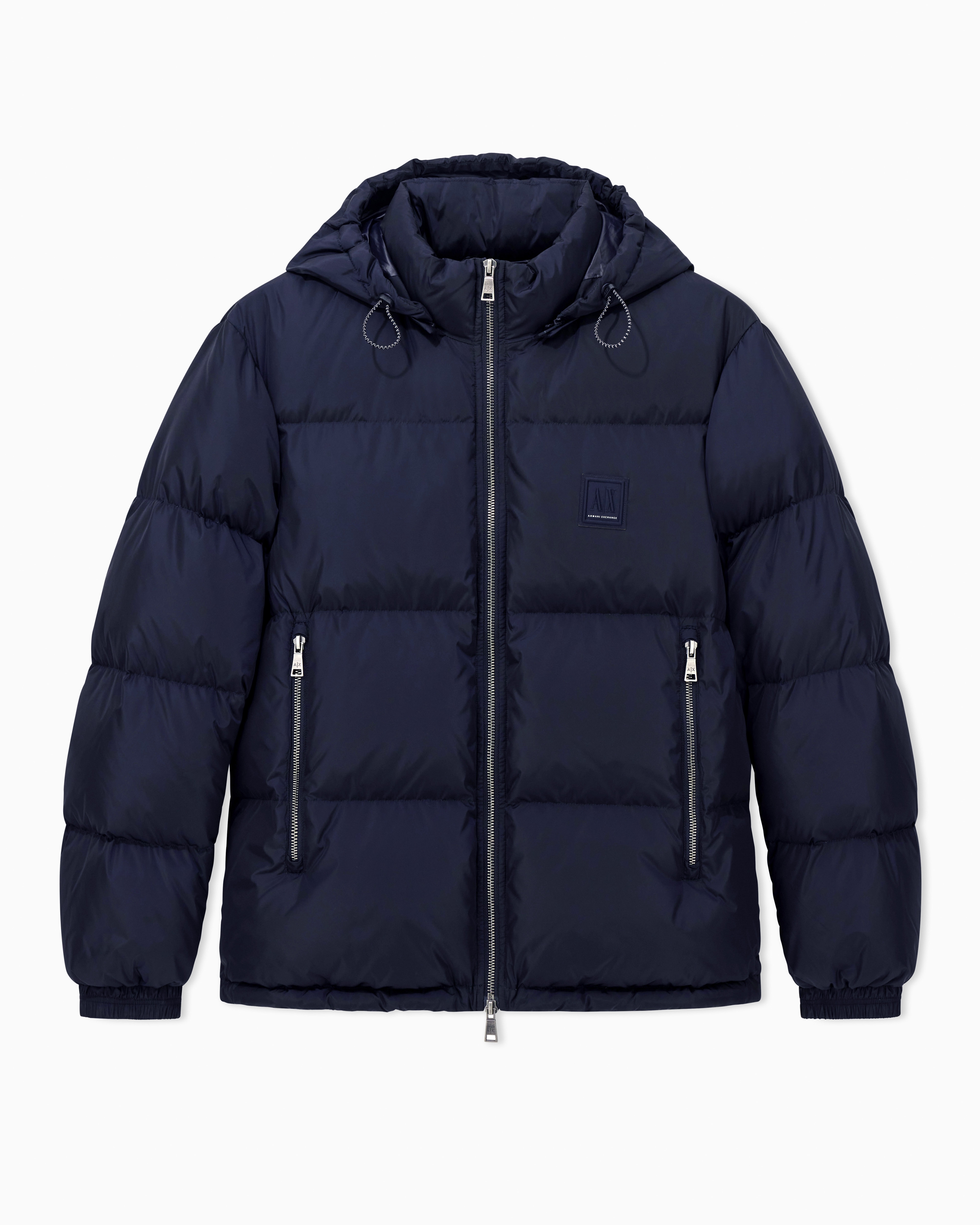 Armani Exchange Navy Blue Down Jackets Xxl