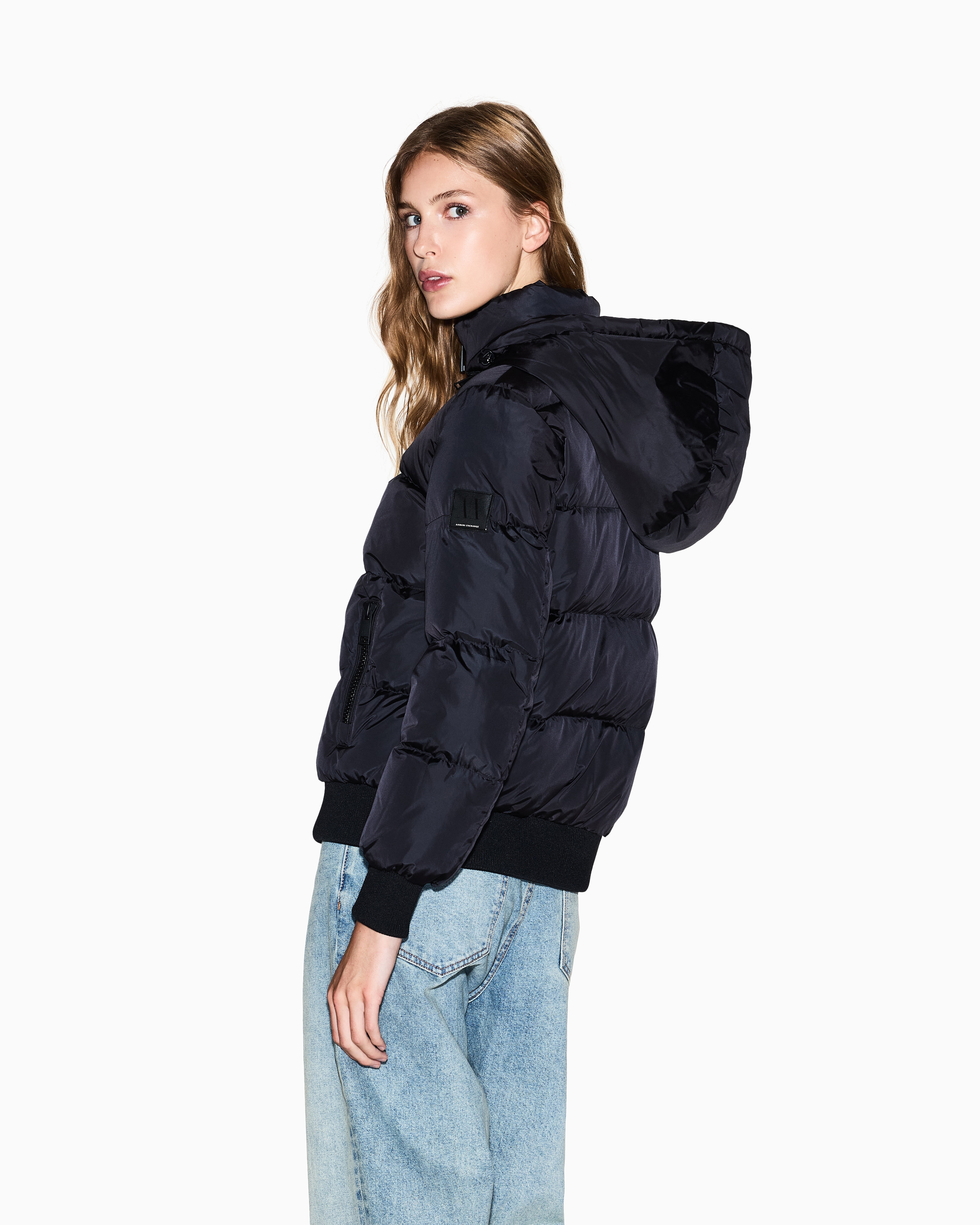 Armani Exchange Down Jackets In Black