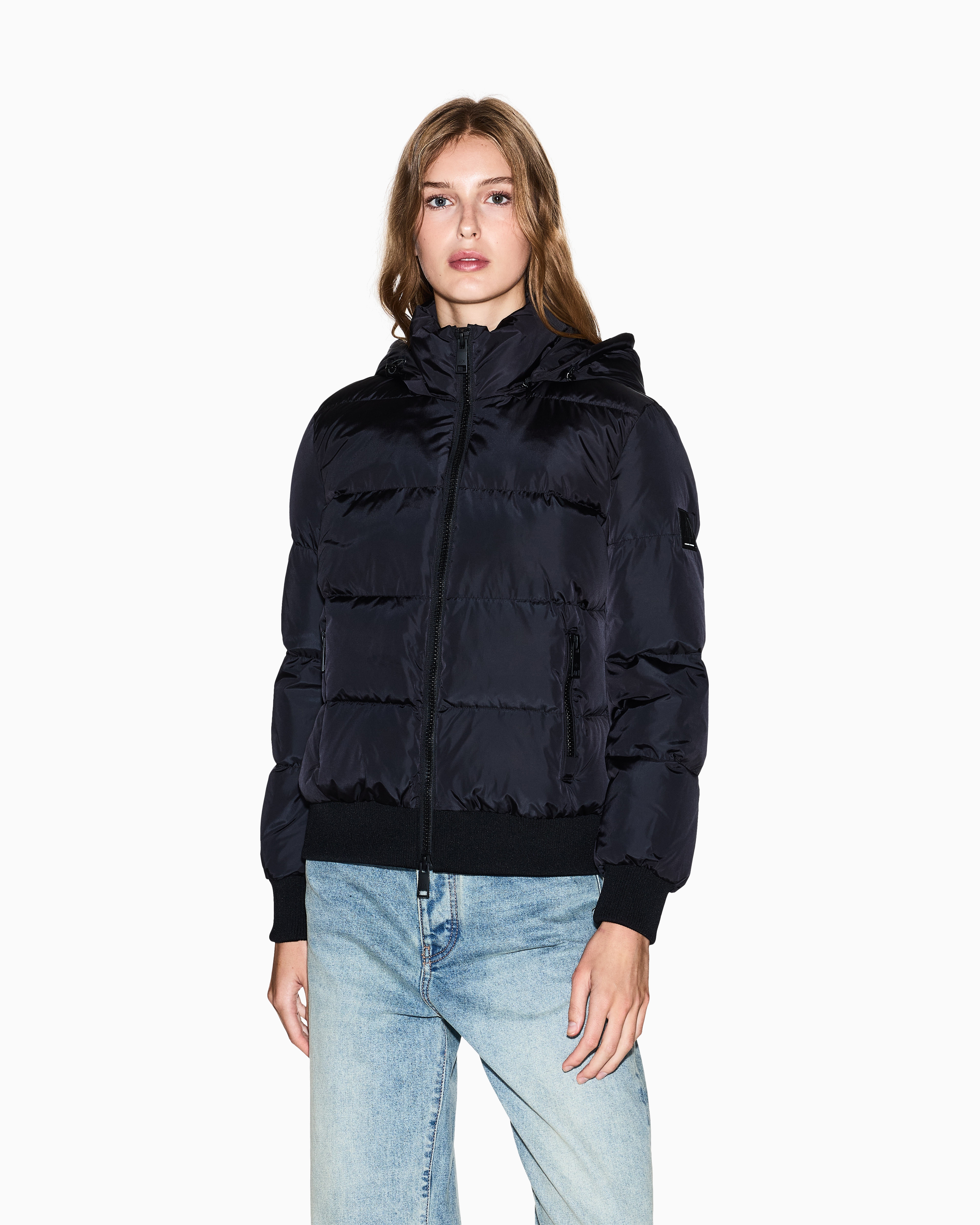 Armani Exchange Down Jackets In Black