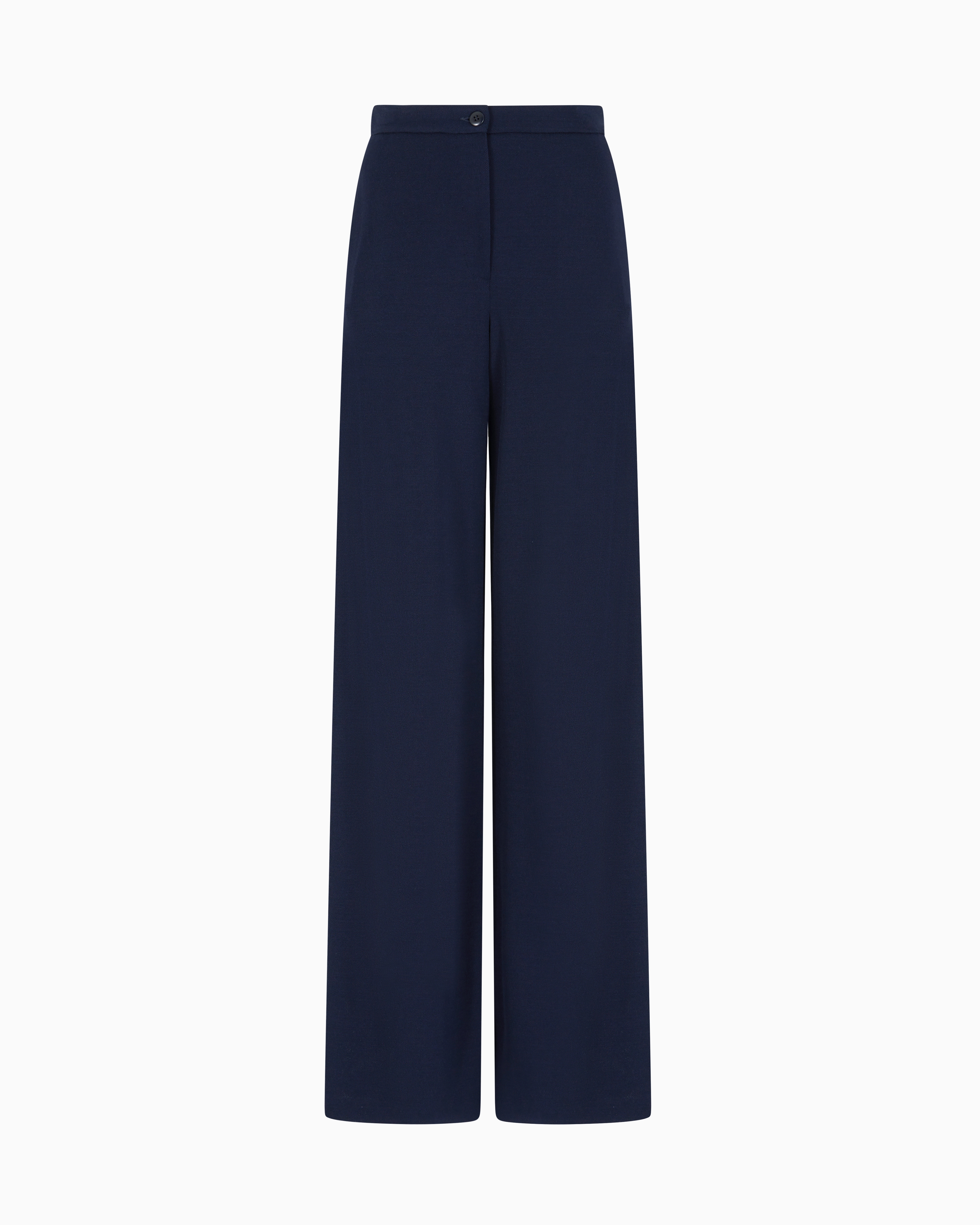 Icon compact piqué palazzo trousers | Emporio Armani