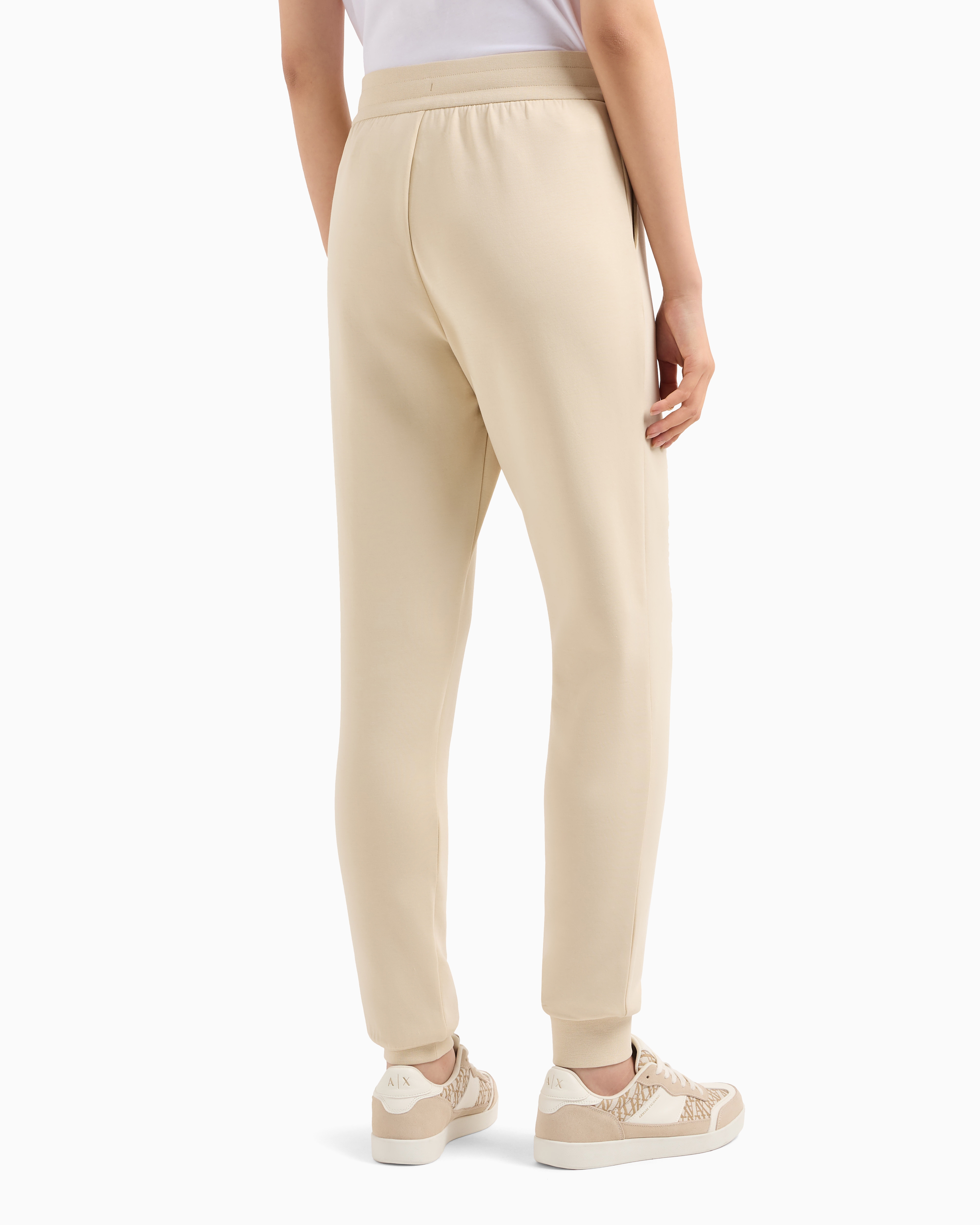 Armani Exchange - Icon Jogger Pants, Woman, Beige, Size: