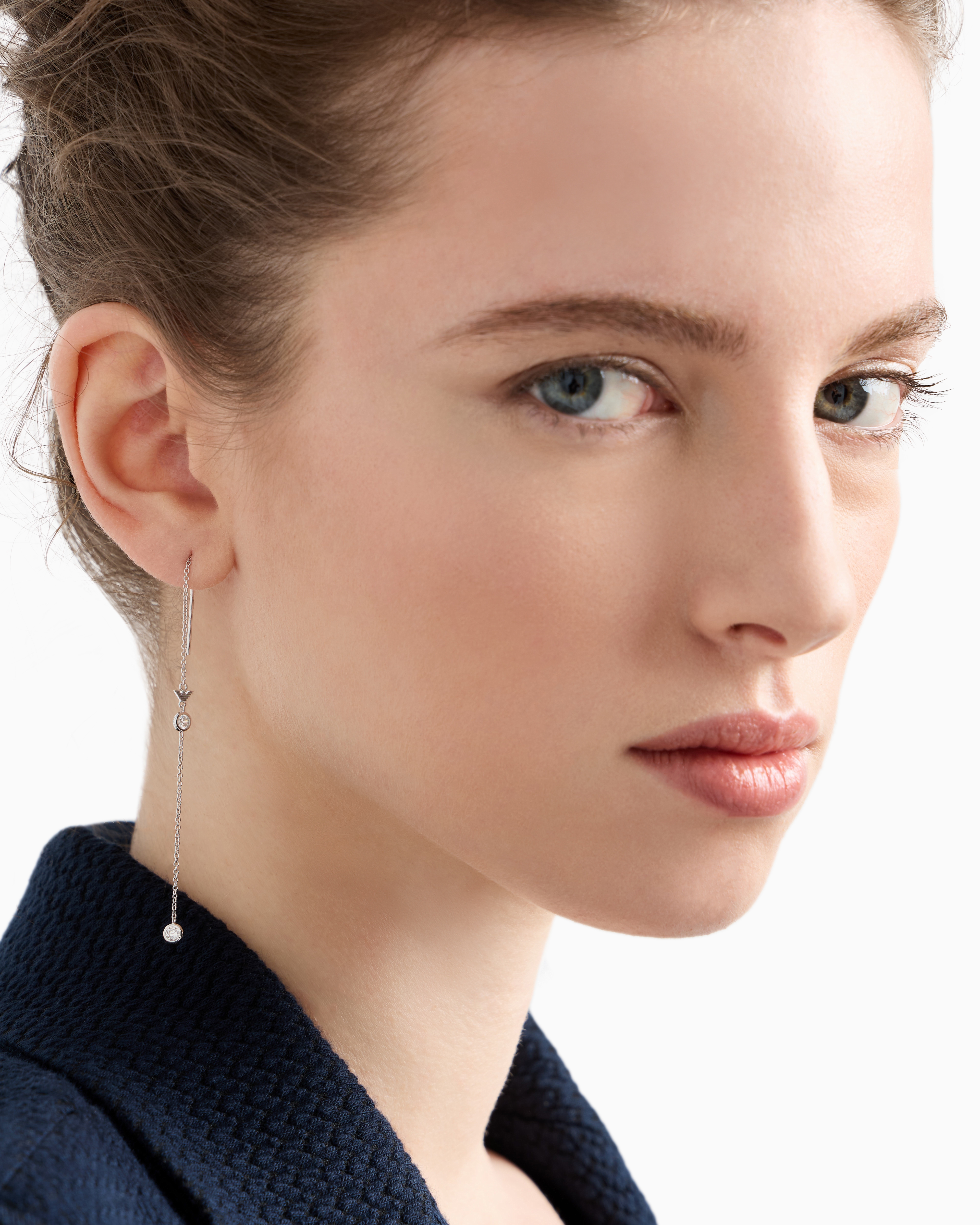 Emporio Armani -  Sterling Silver Drop Earrings, Woman, Multicolored, Size: TU