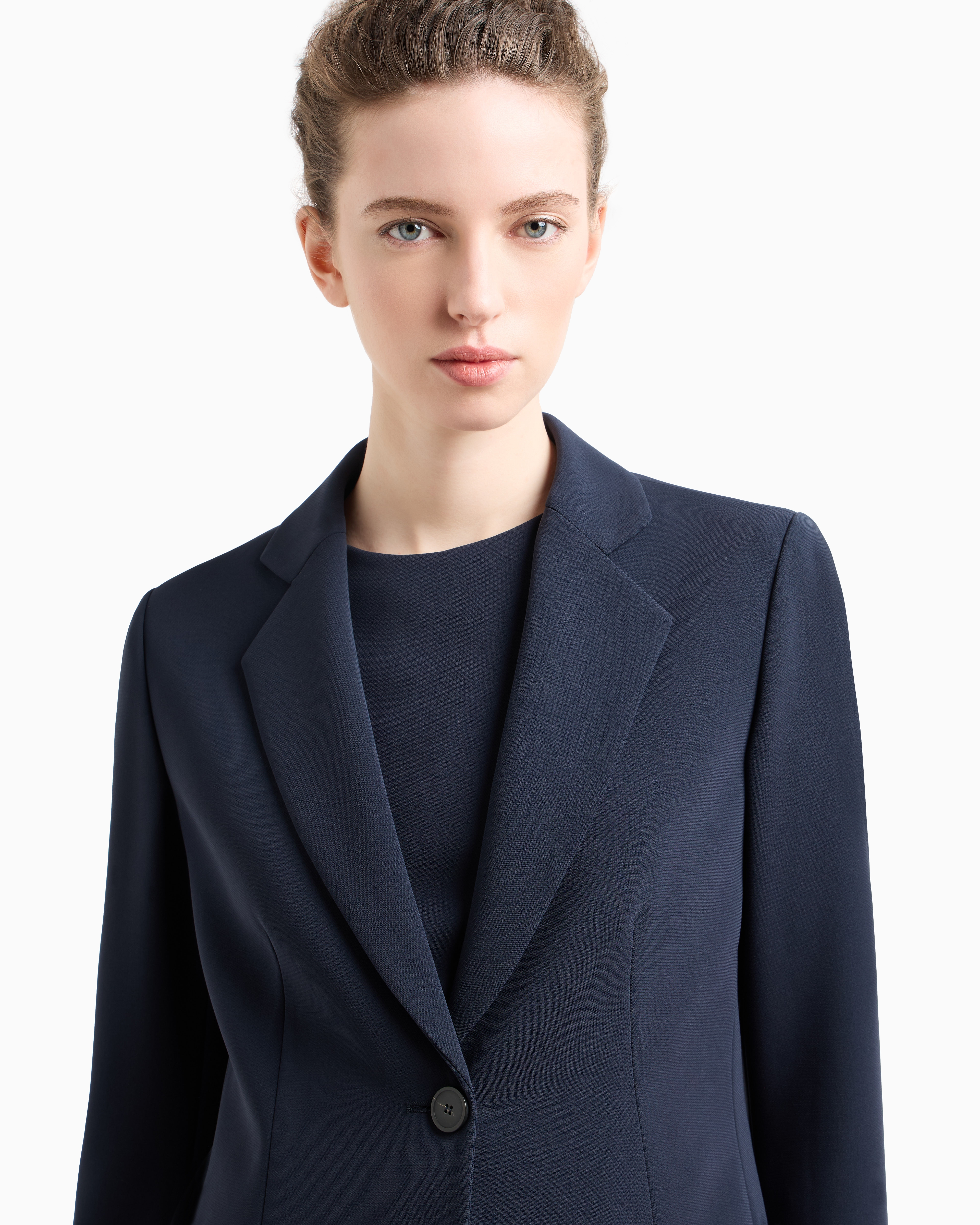 アウターその他 EMPORIO ARMANI Woman Blazer Blue EW000985TE12254 OB003 Emporio Armani Blazer Woman Blue – Modishus
