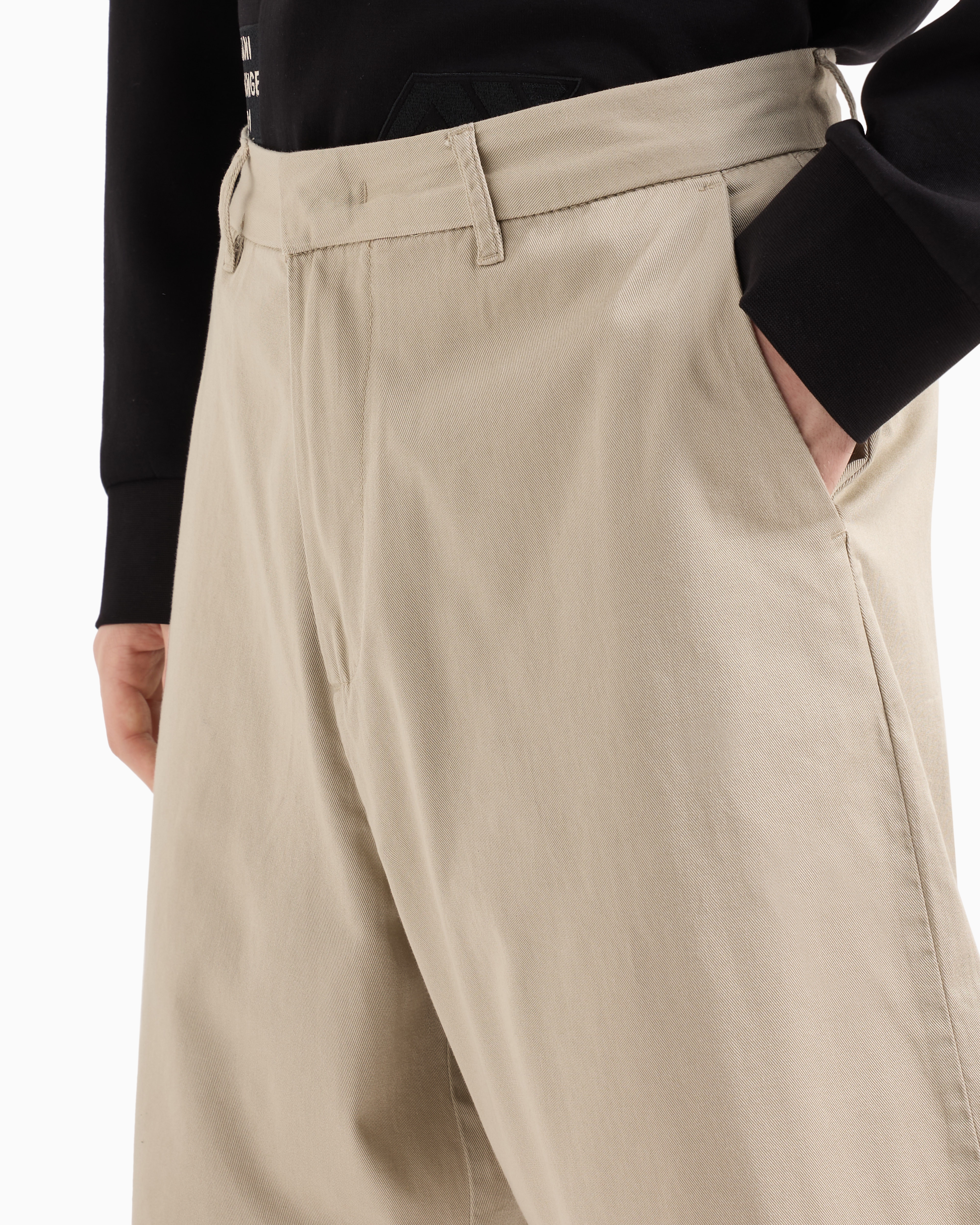 Cotton twill Bermuda shorts