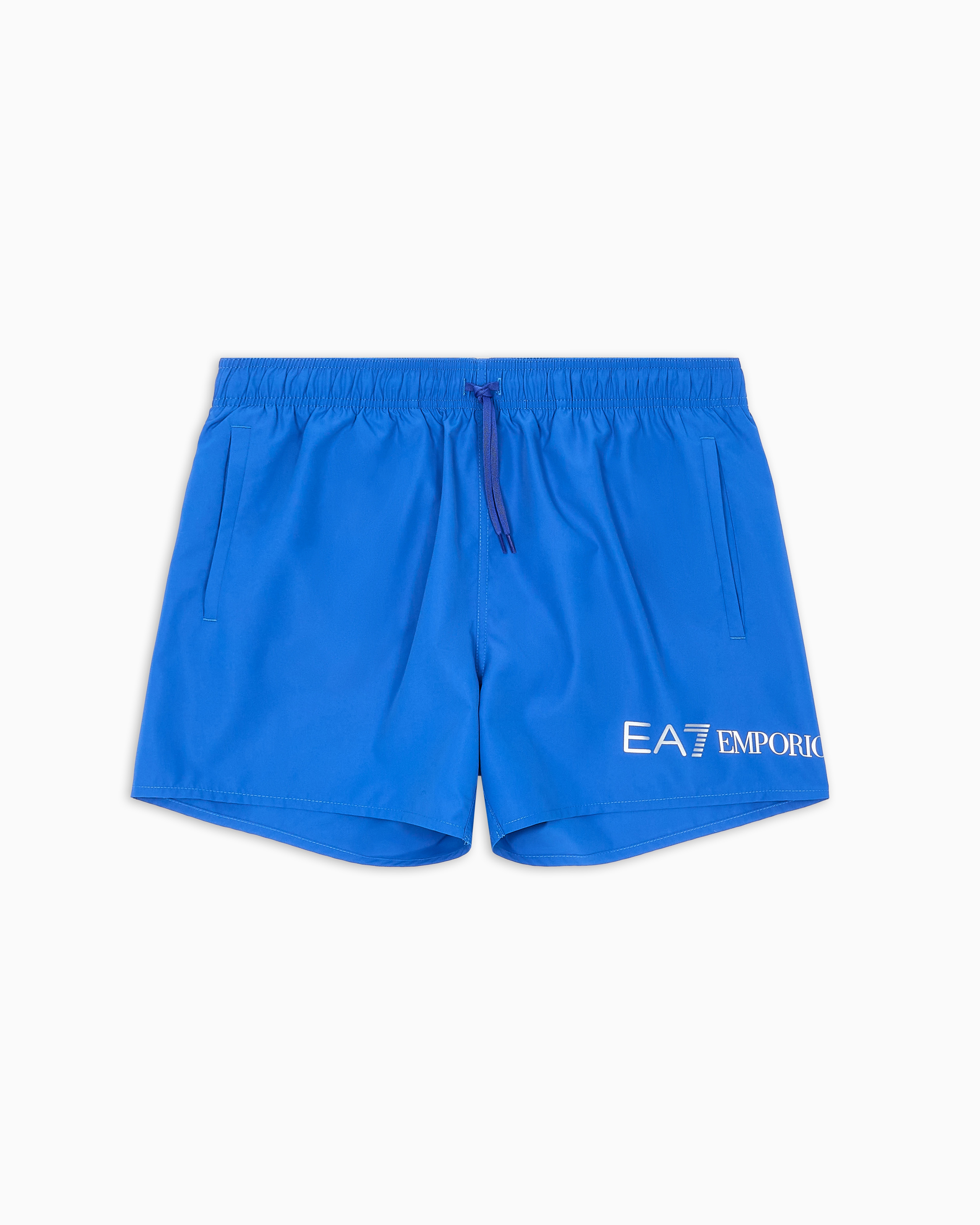 Ea7 Swim Trunks With Logo In Silber