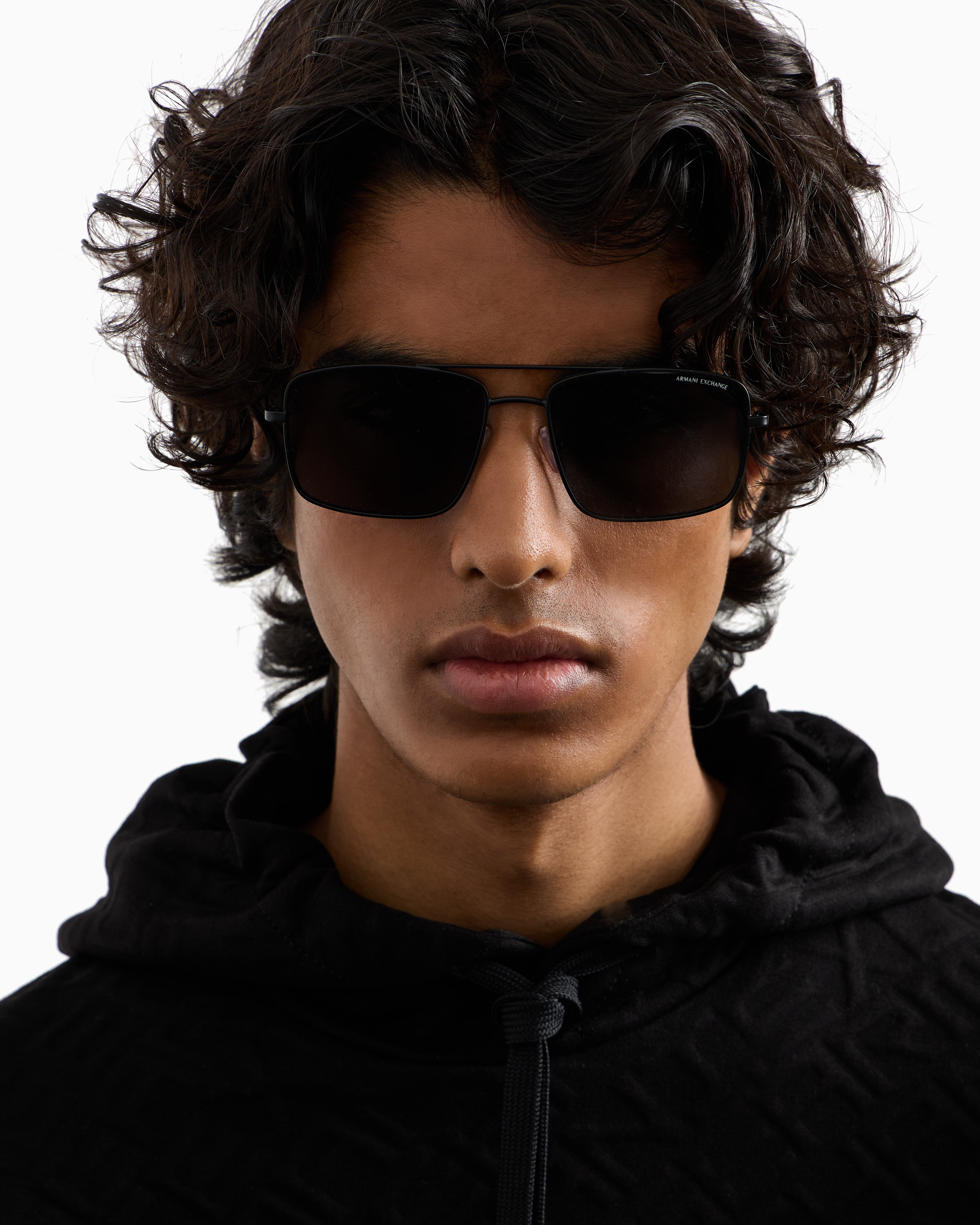 Armani Exchange - Men’s aviator sunglasses, Man, Black, Size: 57L