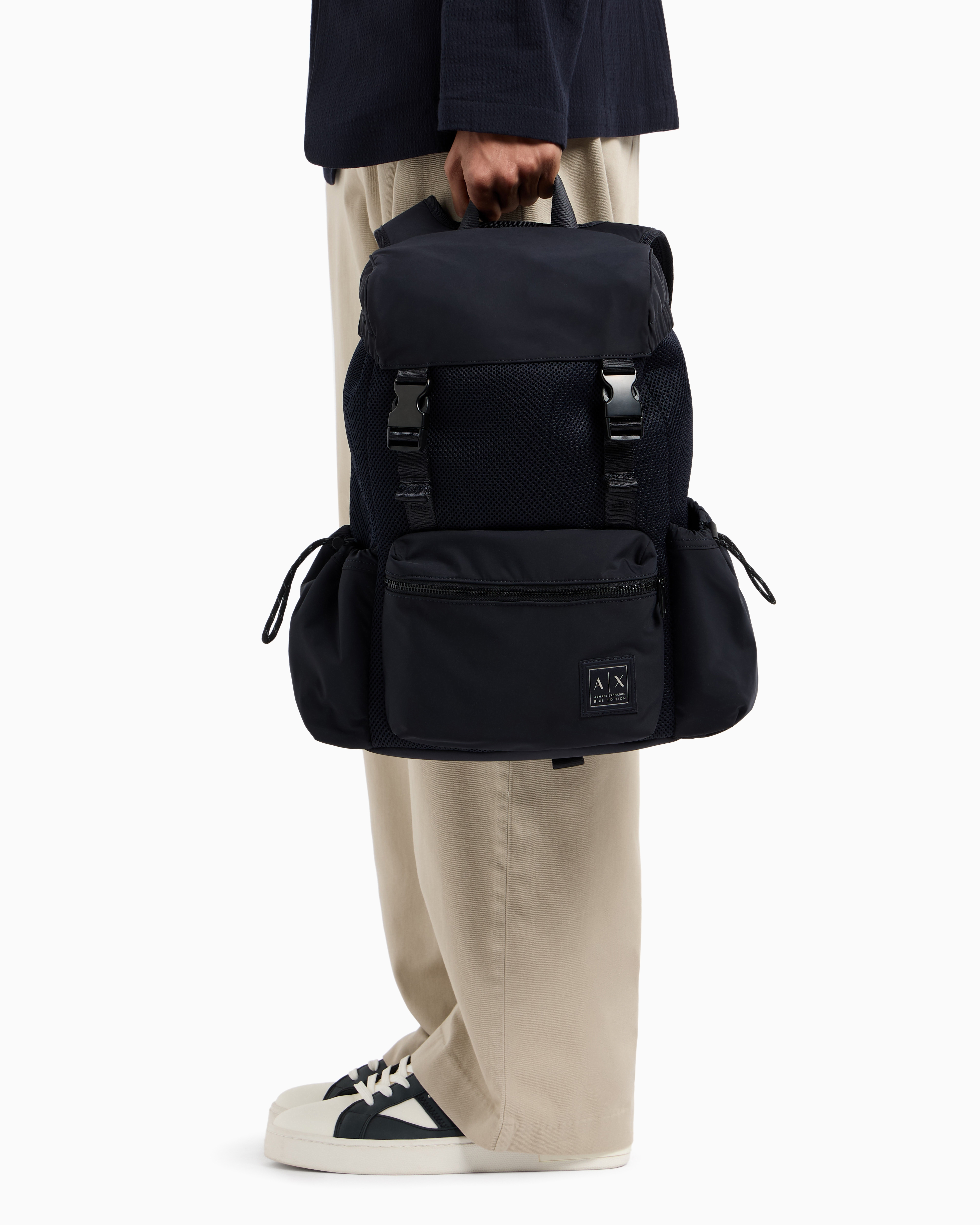 AXロゴ ナイロン×メッシュ バックパック | Armani Exchange