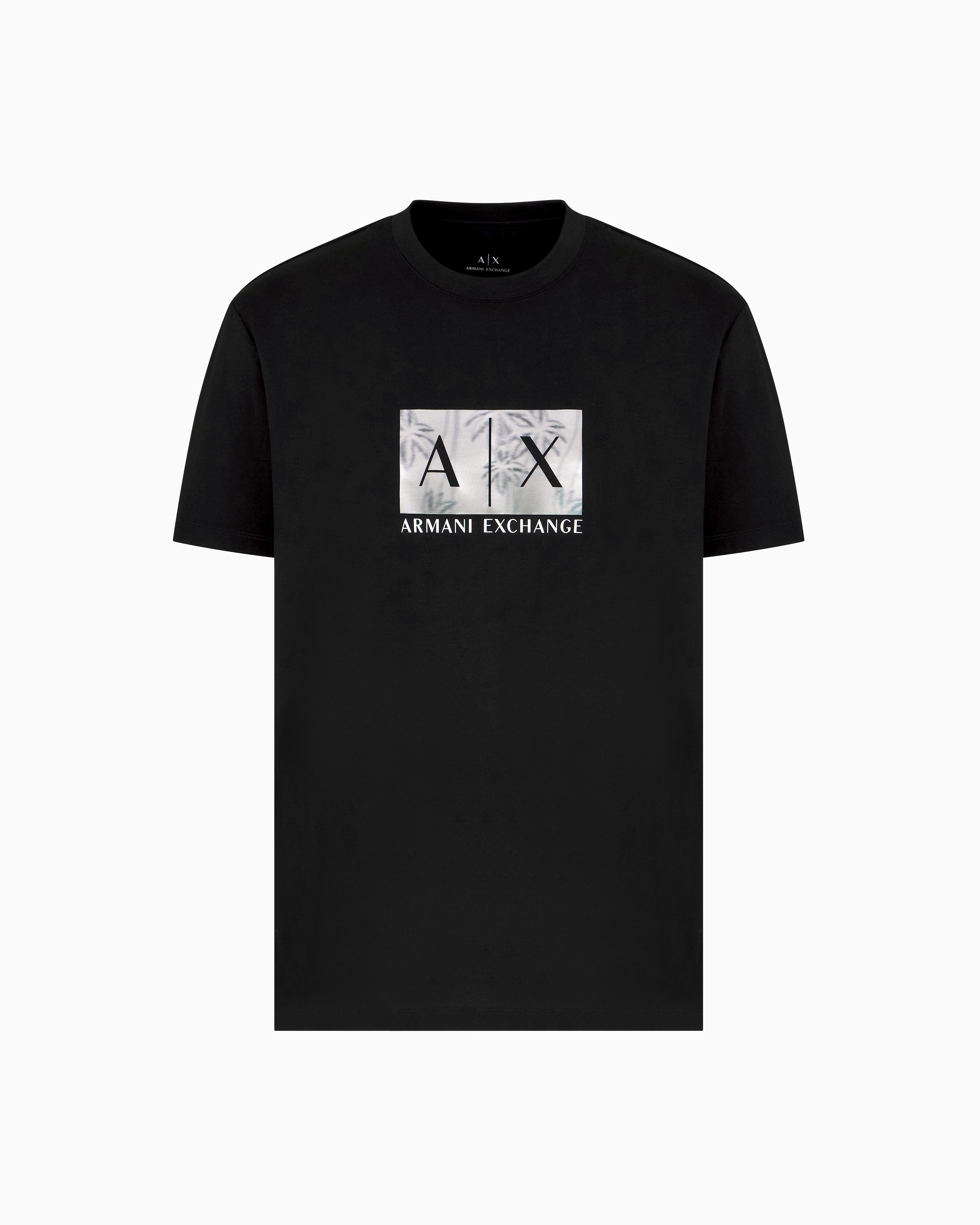 Tシャツ・カットソー ARMANI EXCHANGE Men T-shirt Black XM000787AF12308 UC001 Regular fit T-shirt with embroidered logo | Armani Exchange