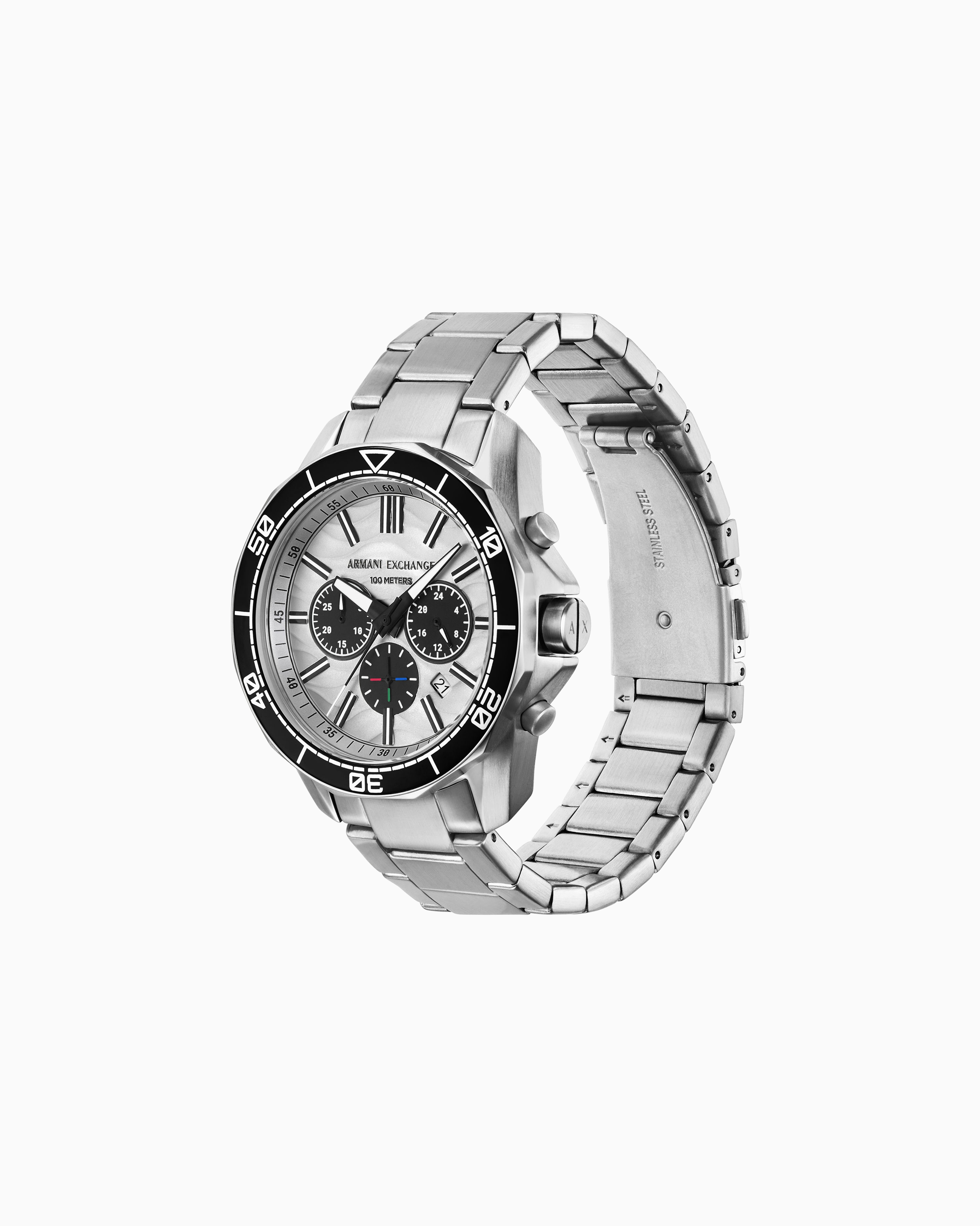 Armani Exchange Chronograph Stainless Steel Watch In Multicolore