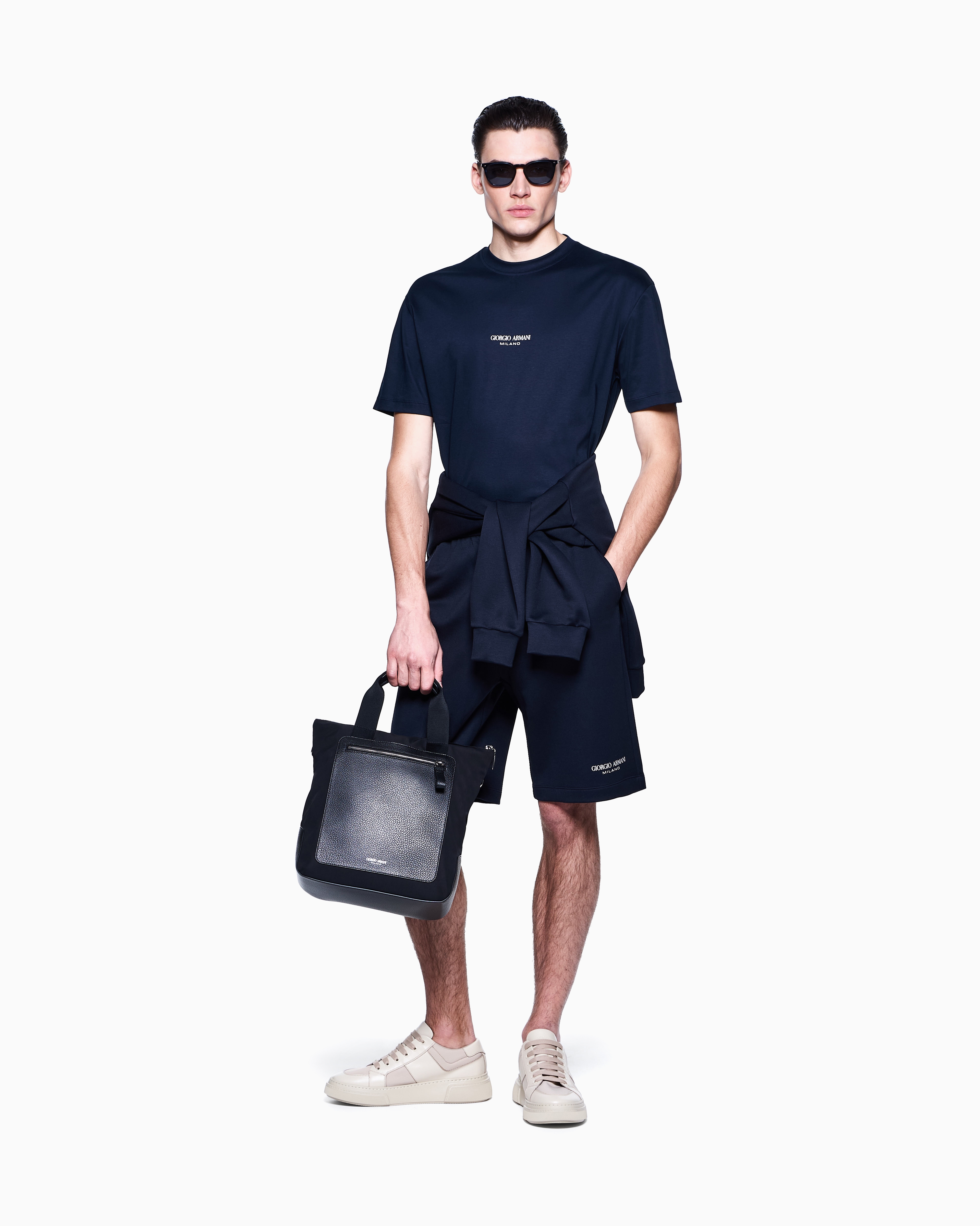 Cotton interlock crew-neck T-shirt | Giorgio Armani