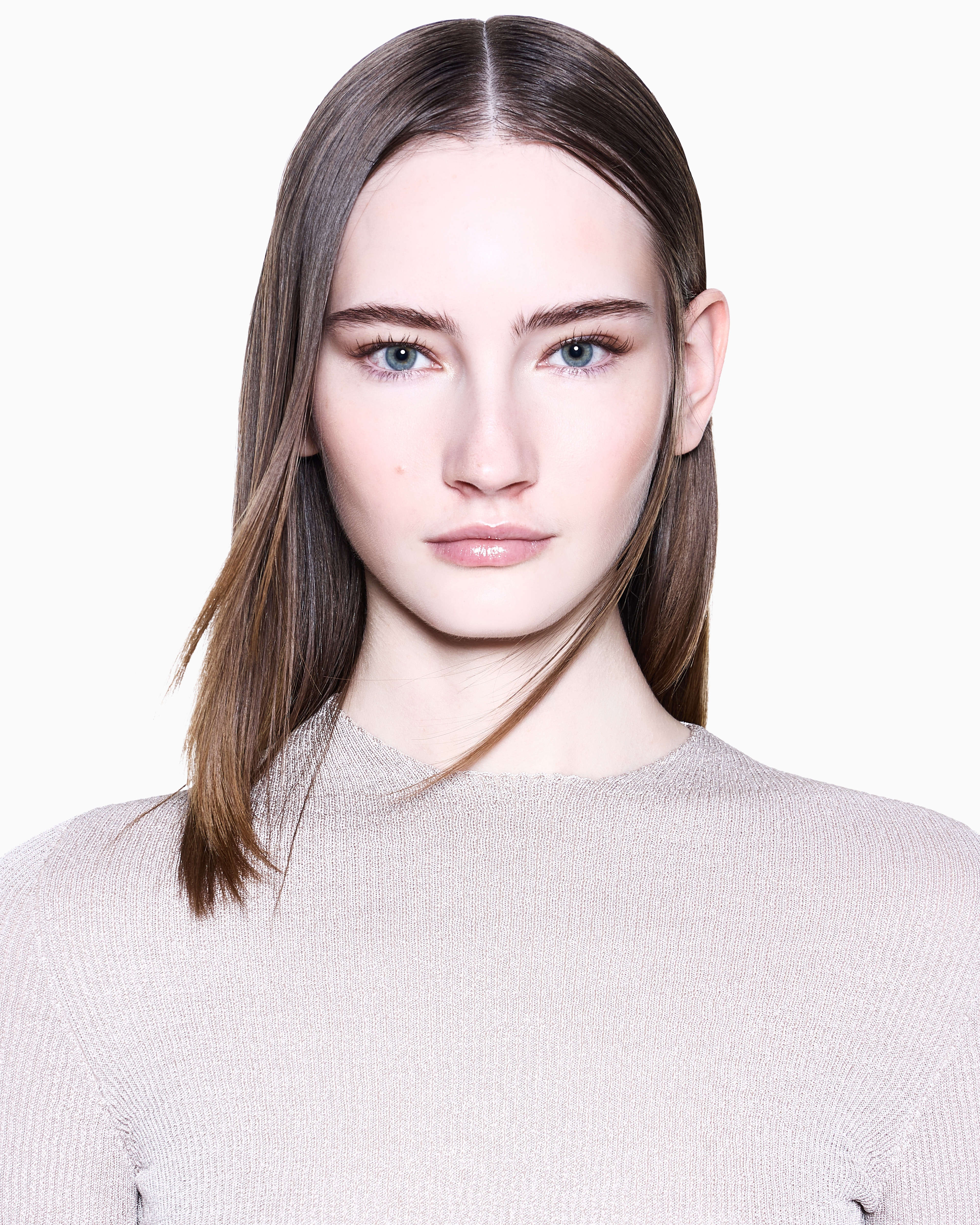 Giorgio Armani Stretch Viscose Blend Crew-neck Jumper In Grey