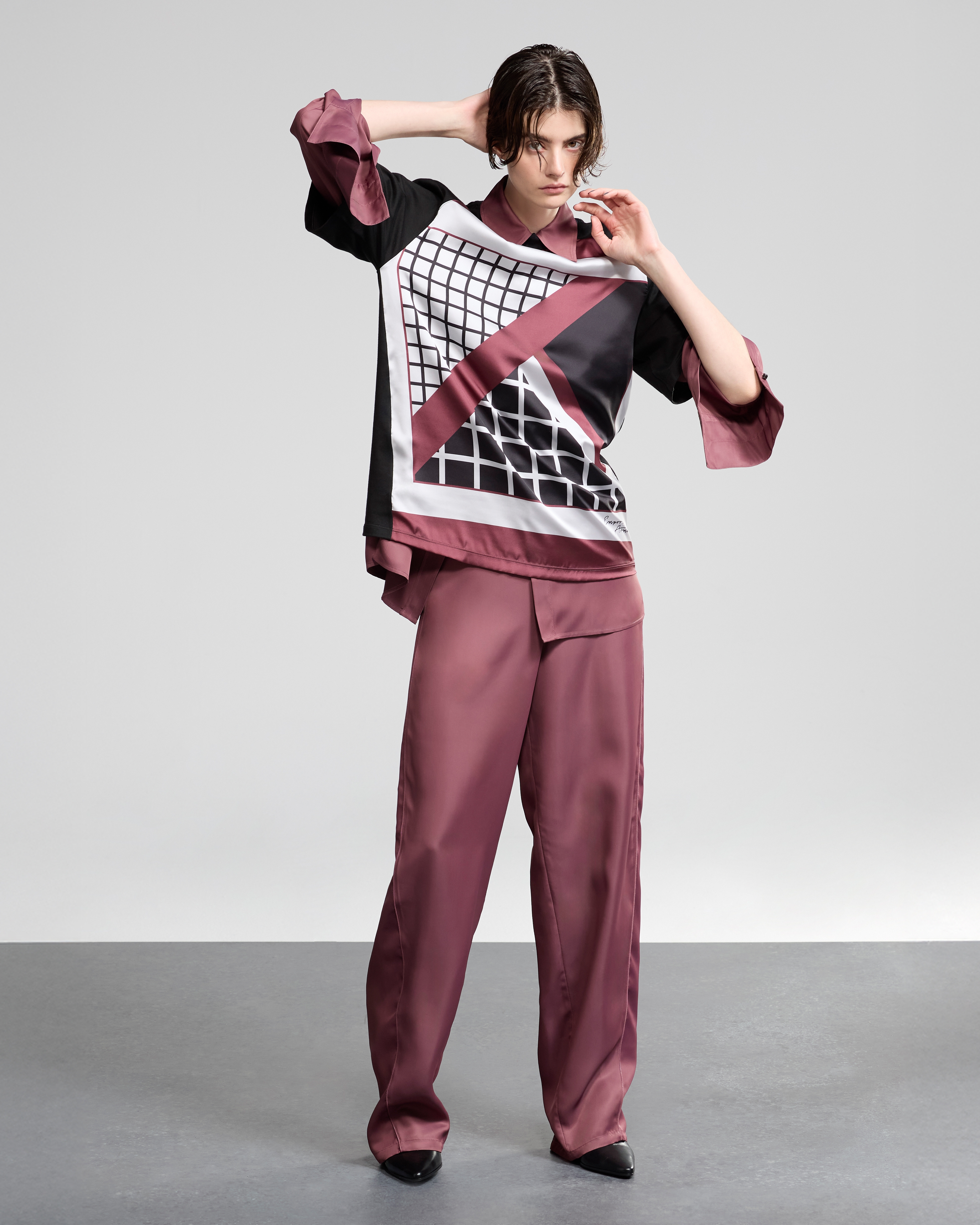 Polygon capsule collection heavy jersey T-shirt with printed