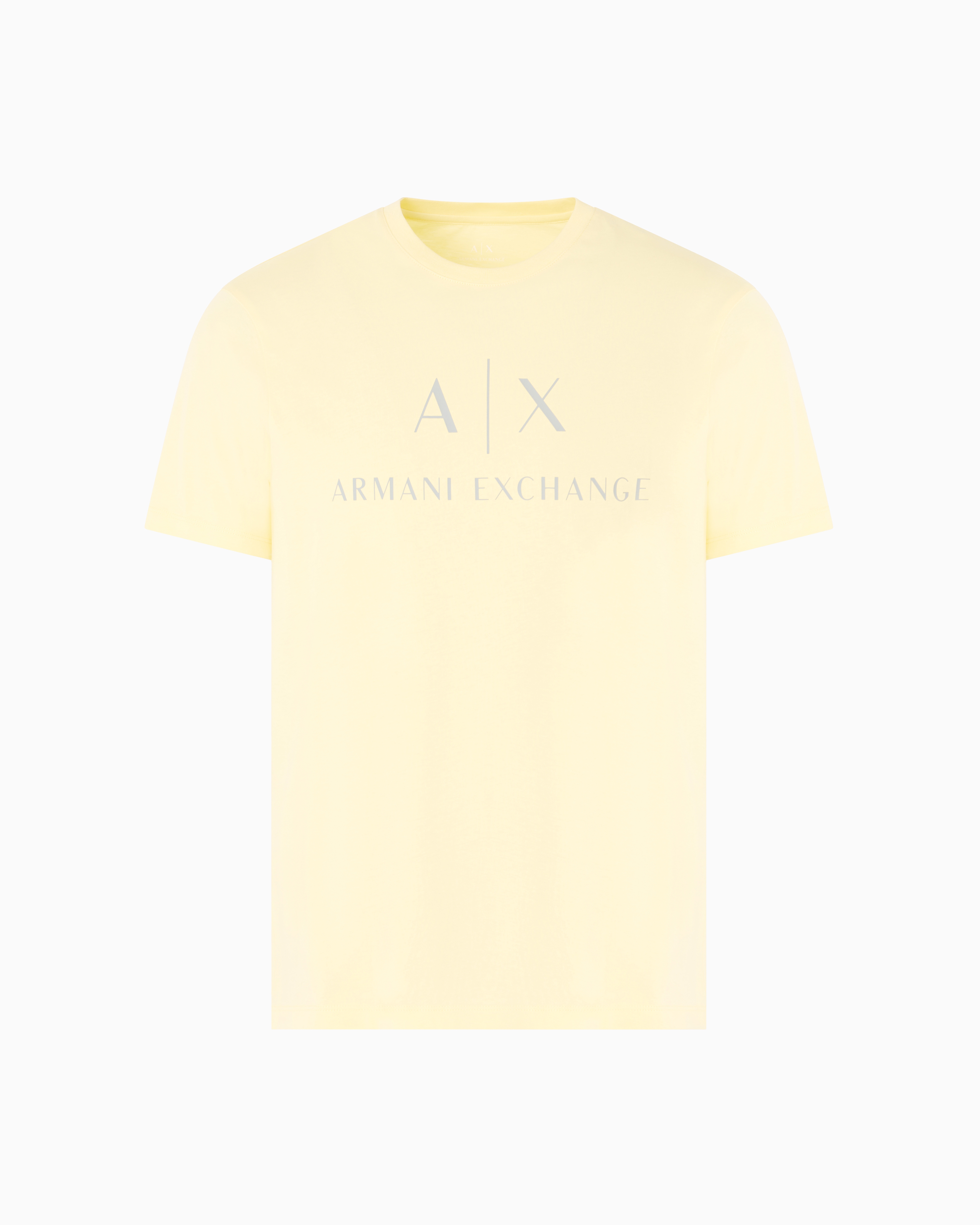Armani Exchange Slim Fit Jersey T-shirt With Logo In Yellow