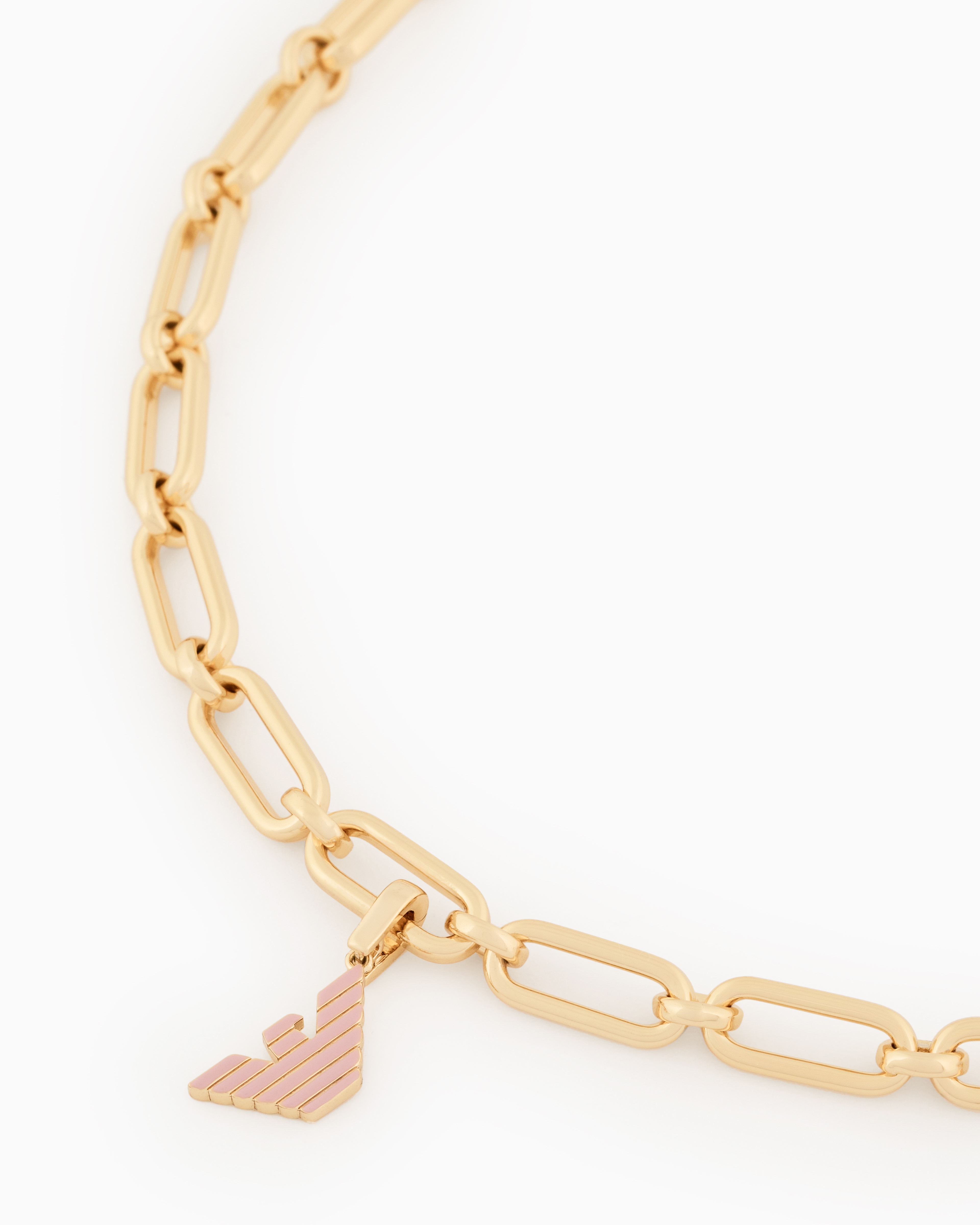 Emporio Armani Gold-tone Brass Charm In Multicoloured