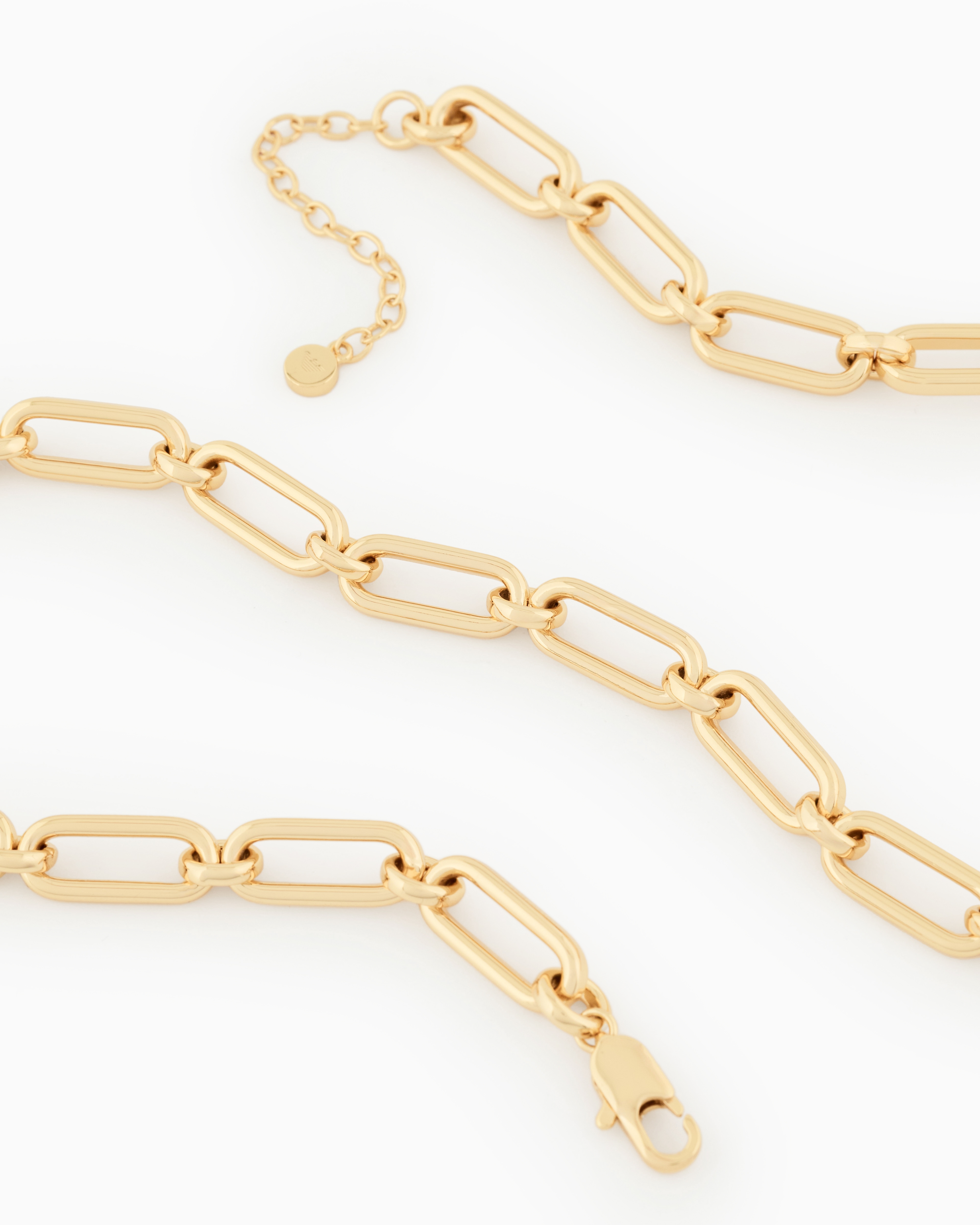 Emporio Armani Gold-tone Brass Chain Necklace In Multicoloured