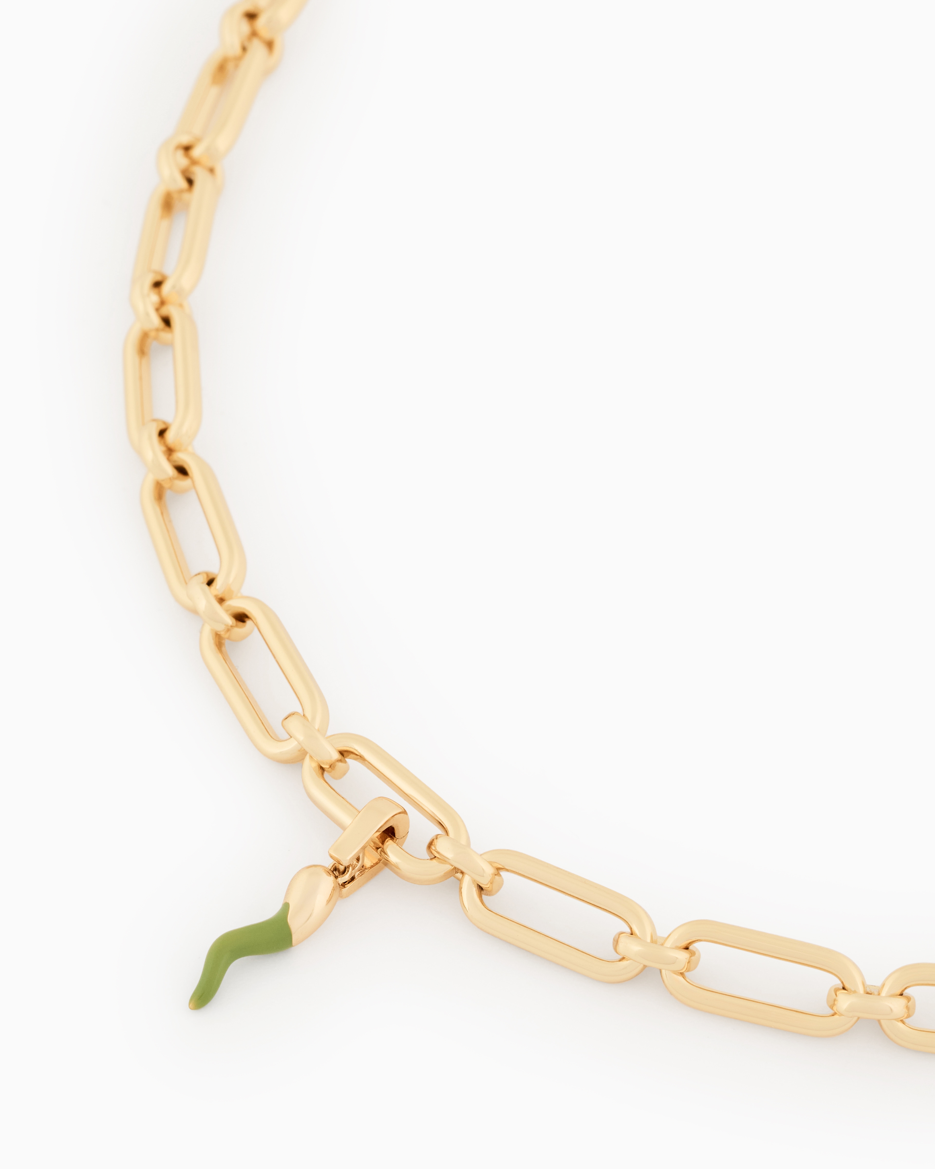 Emporio Armani Gold-tone Brass Charm In Multicoloured