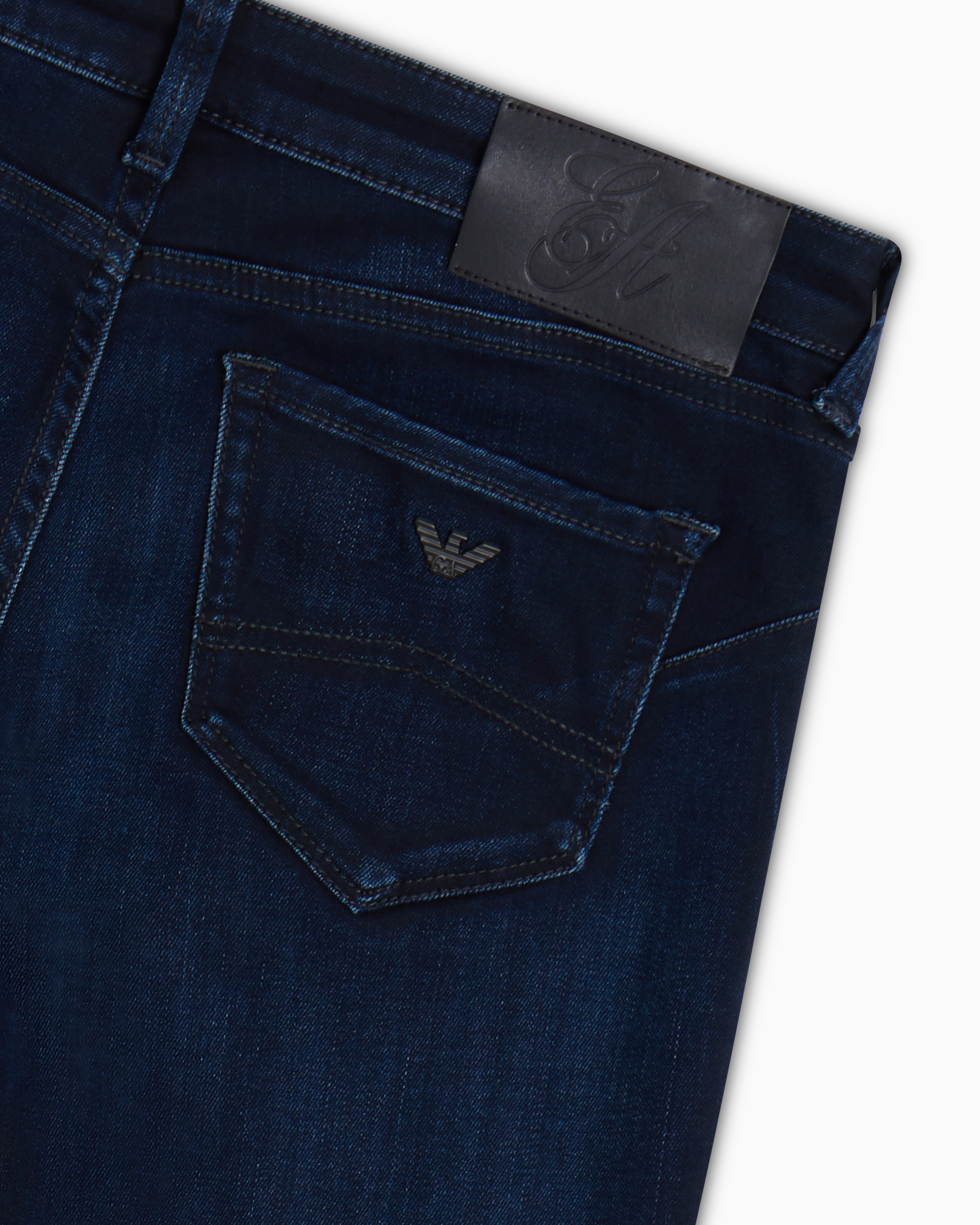 Emporio Armani J23 Low-waisted Super-skinny Leg Jeans In Stretch Denim In Blue