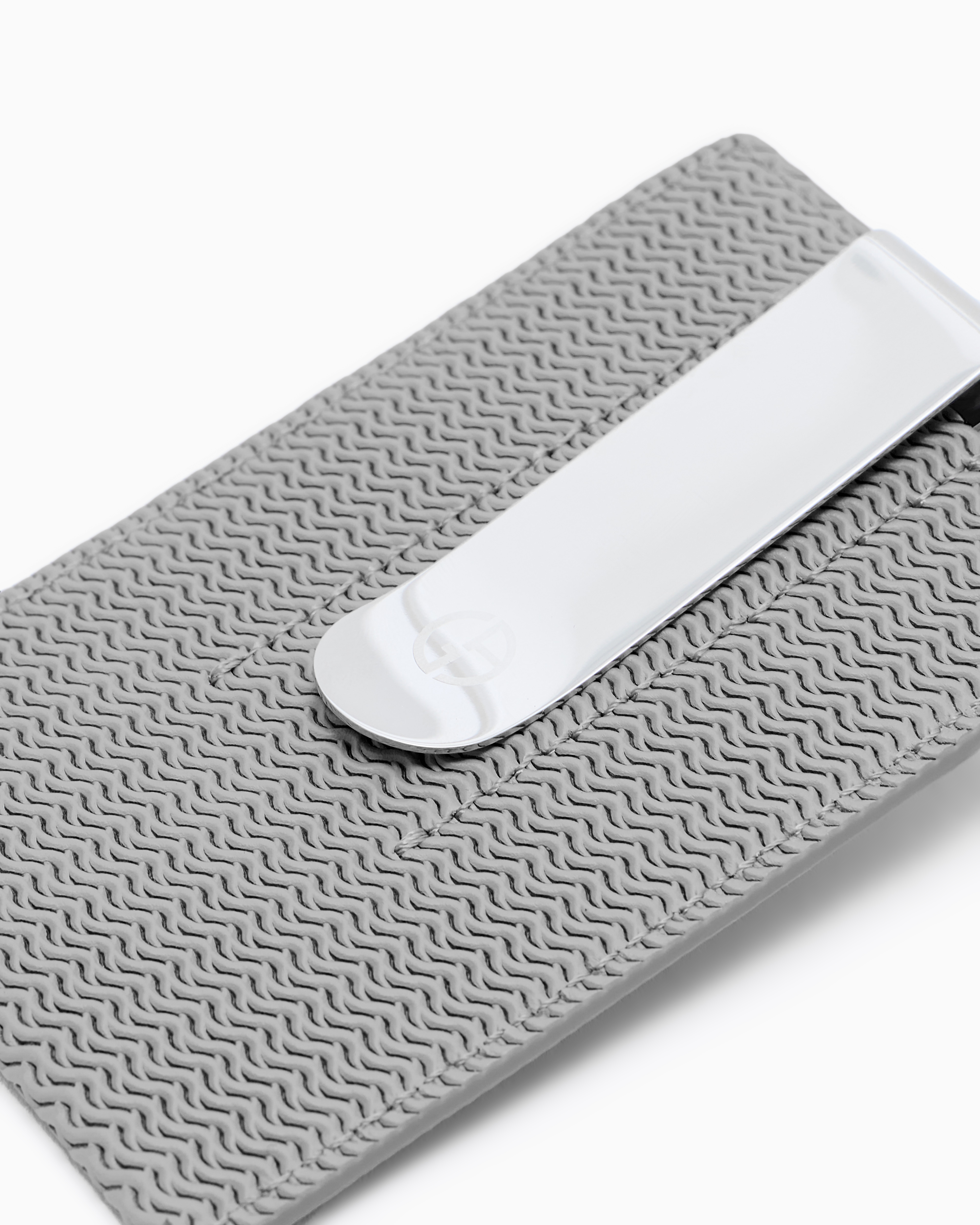 Giorgio Armani Card Holder In Embossed Leather In Beige