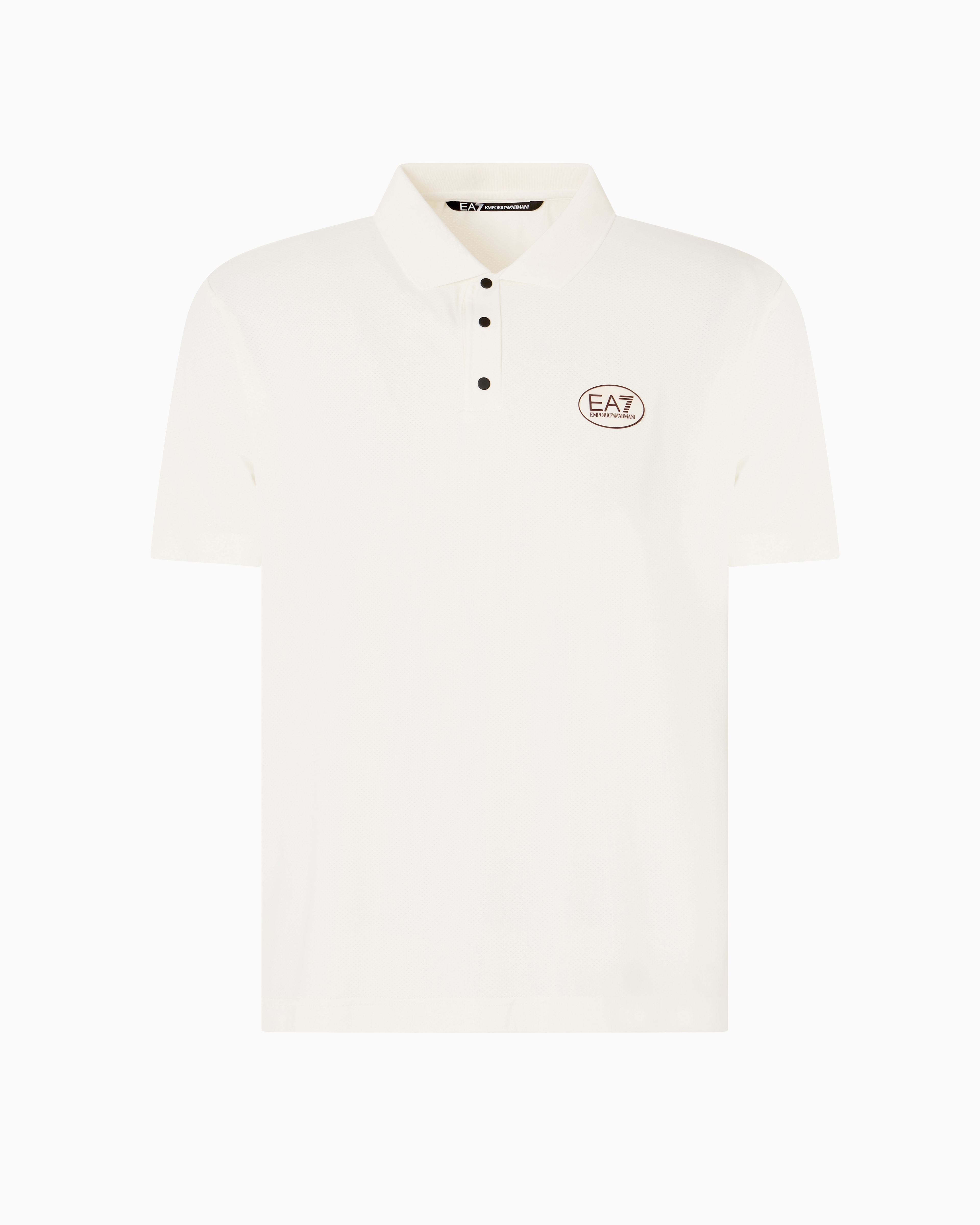 Ea7 Golf Pro Polo Shirt In Ventus7 Technical Fabric In White
