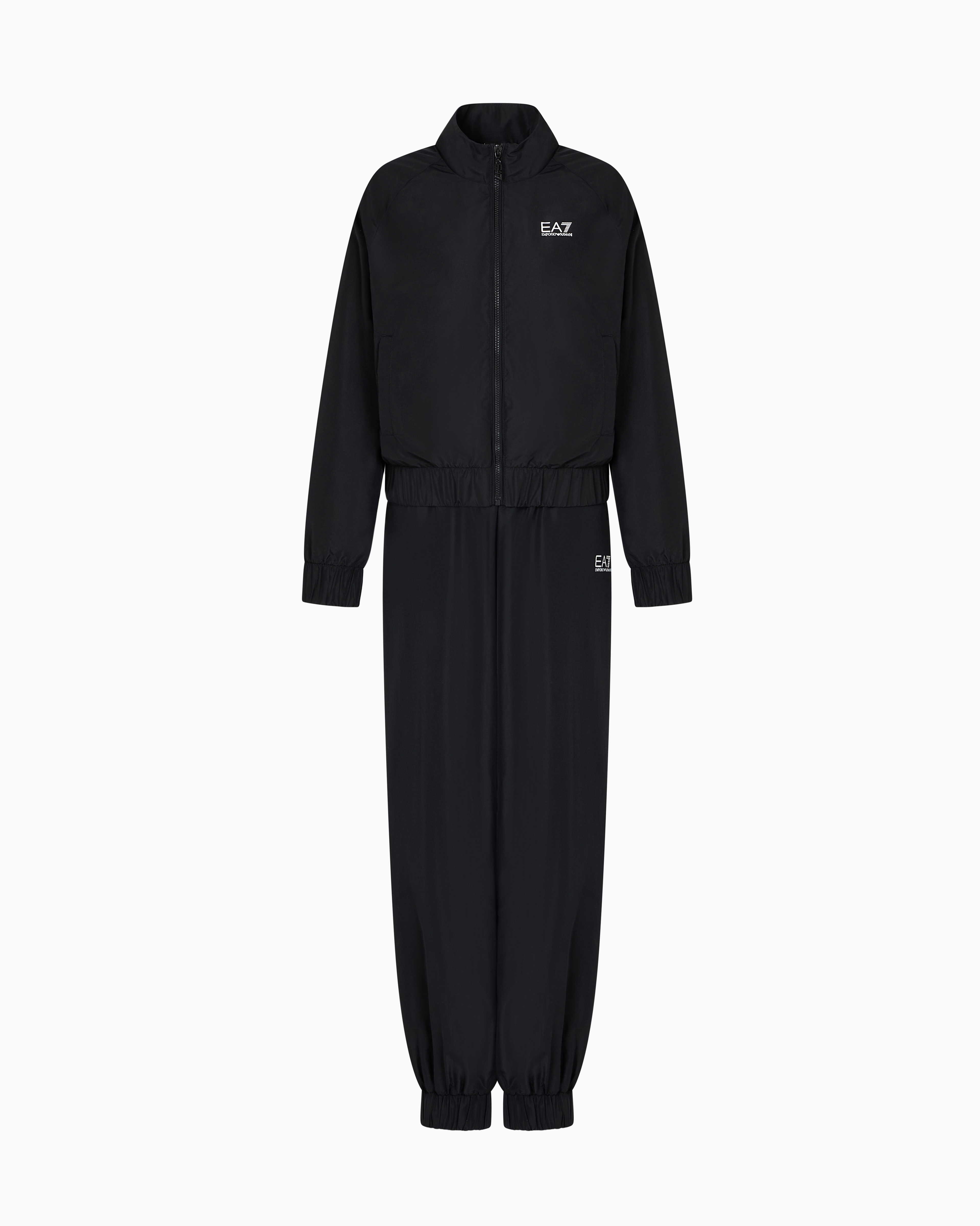 Ea7 Tracksuit In Technical Fabric In Black