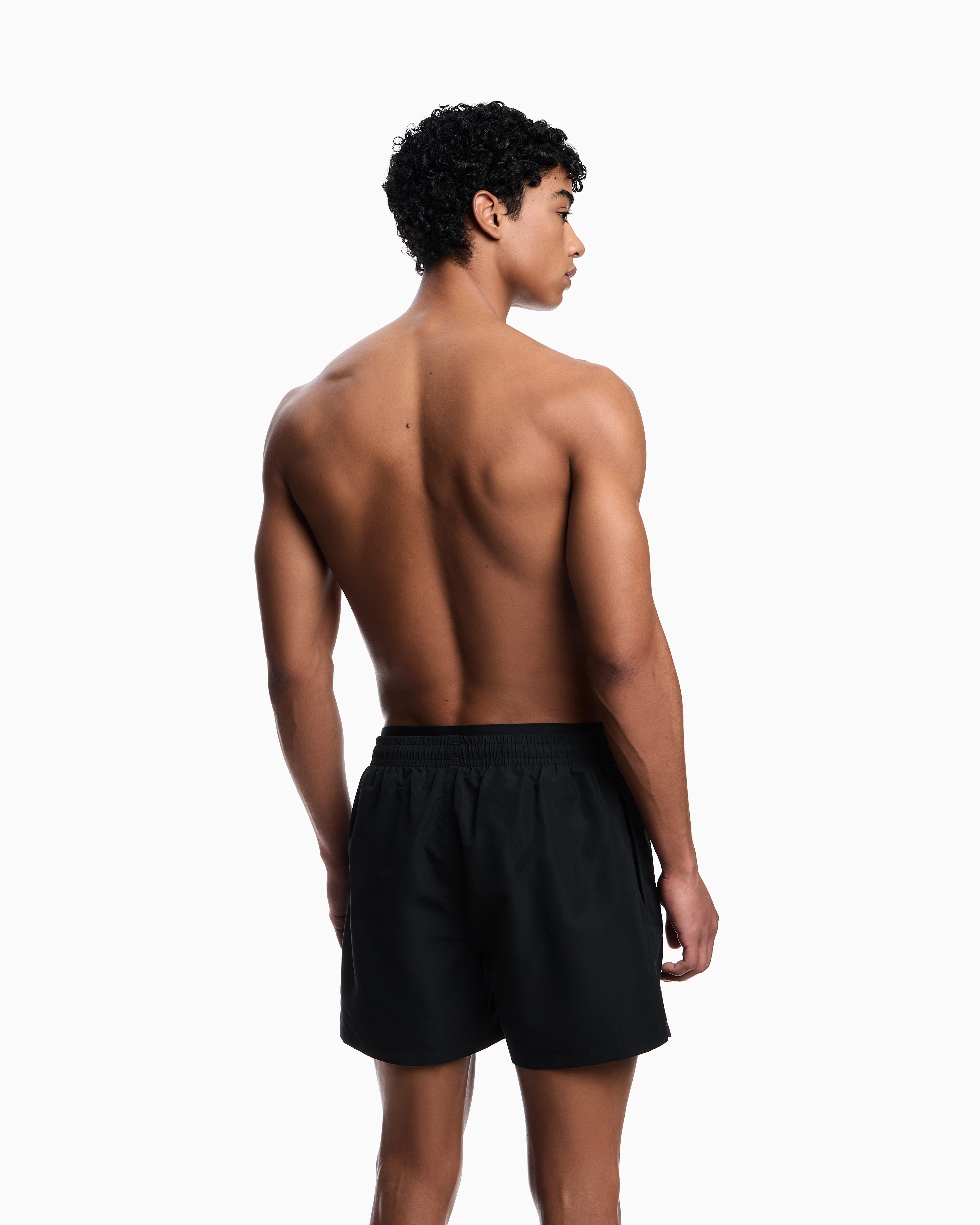 Costume shorts in tessuto riciclato logoband ASV | Emporio Armani