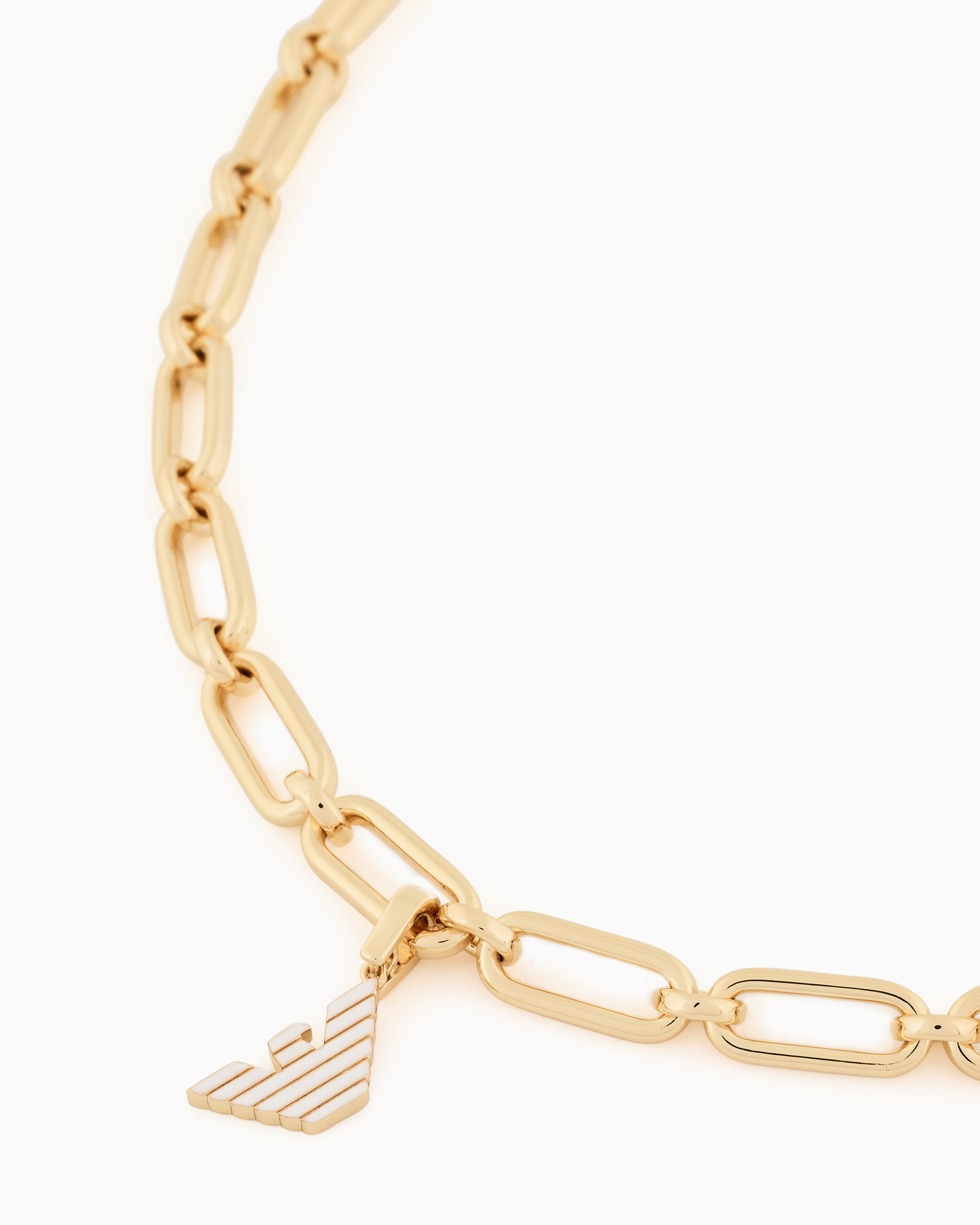 Emporio Armani Gold-tone Brass Charm In Multicoloured