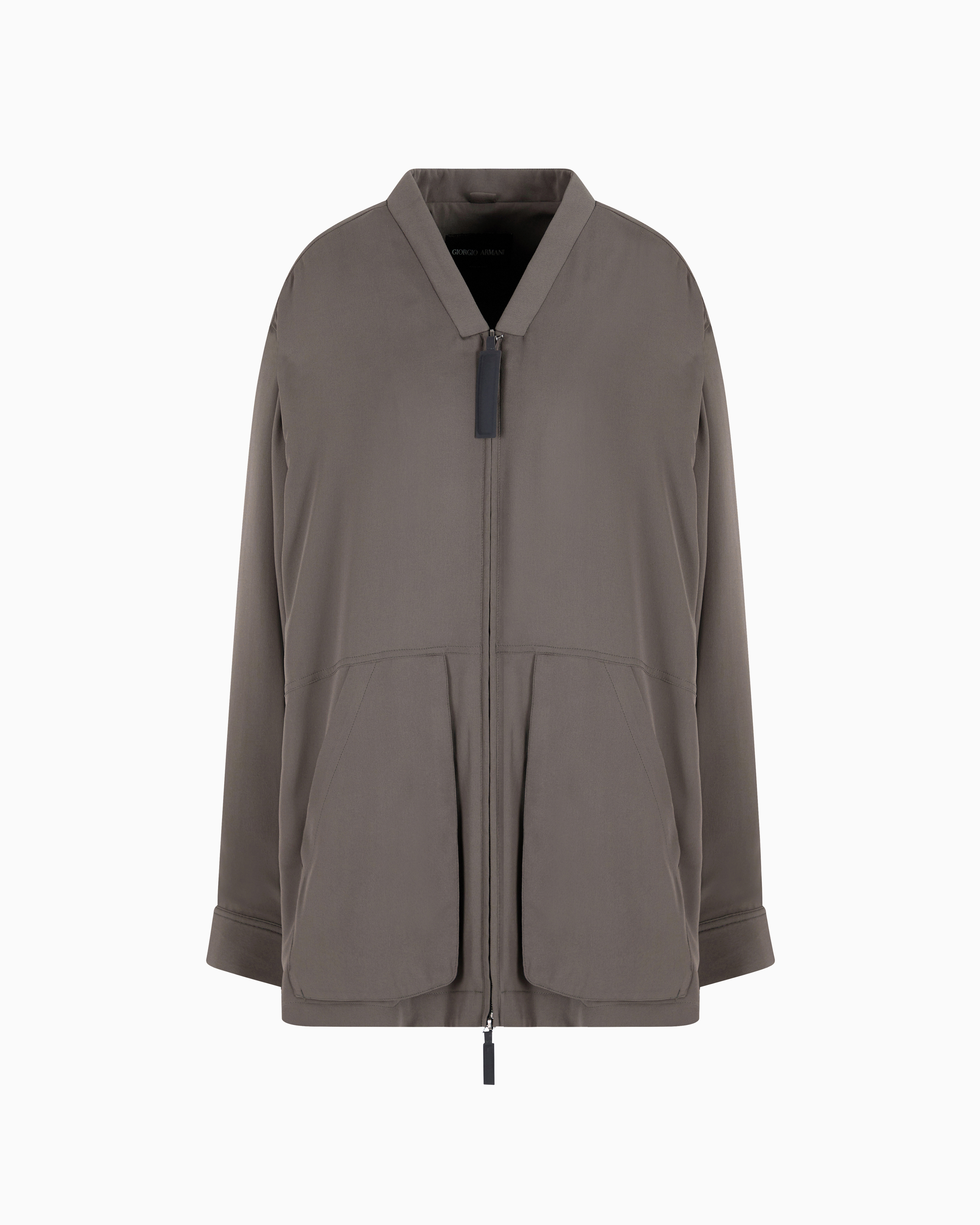 Giorgio Armani Triple Silk Georgette Pea Coat