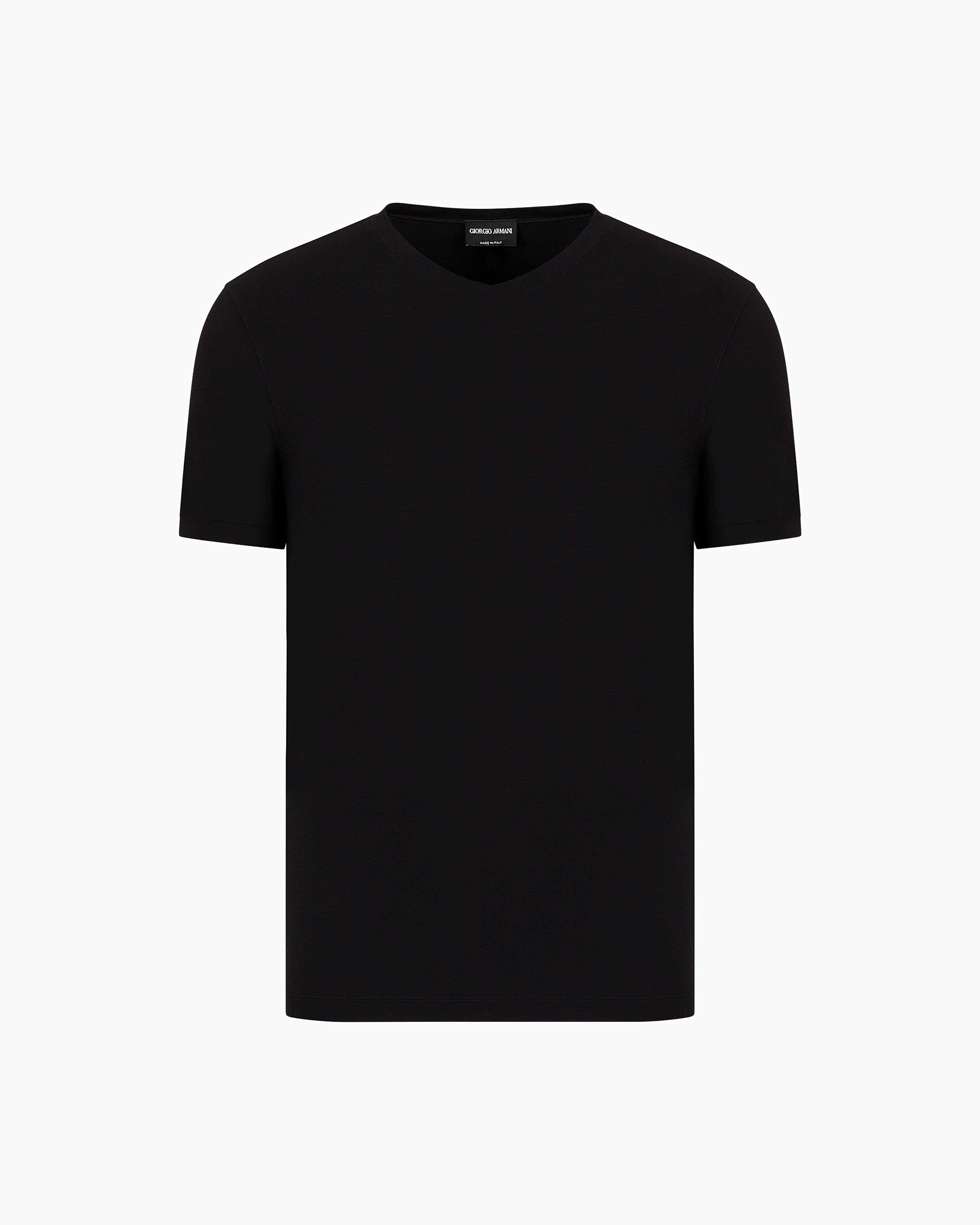 Tシャツ・カットソー Giorgio Armani Stretch Eco-Viscose T-Sirt Stretch-linen crew-neck T-shirt | Giorgio Armani