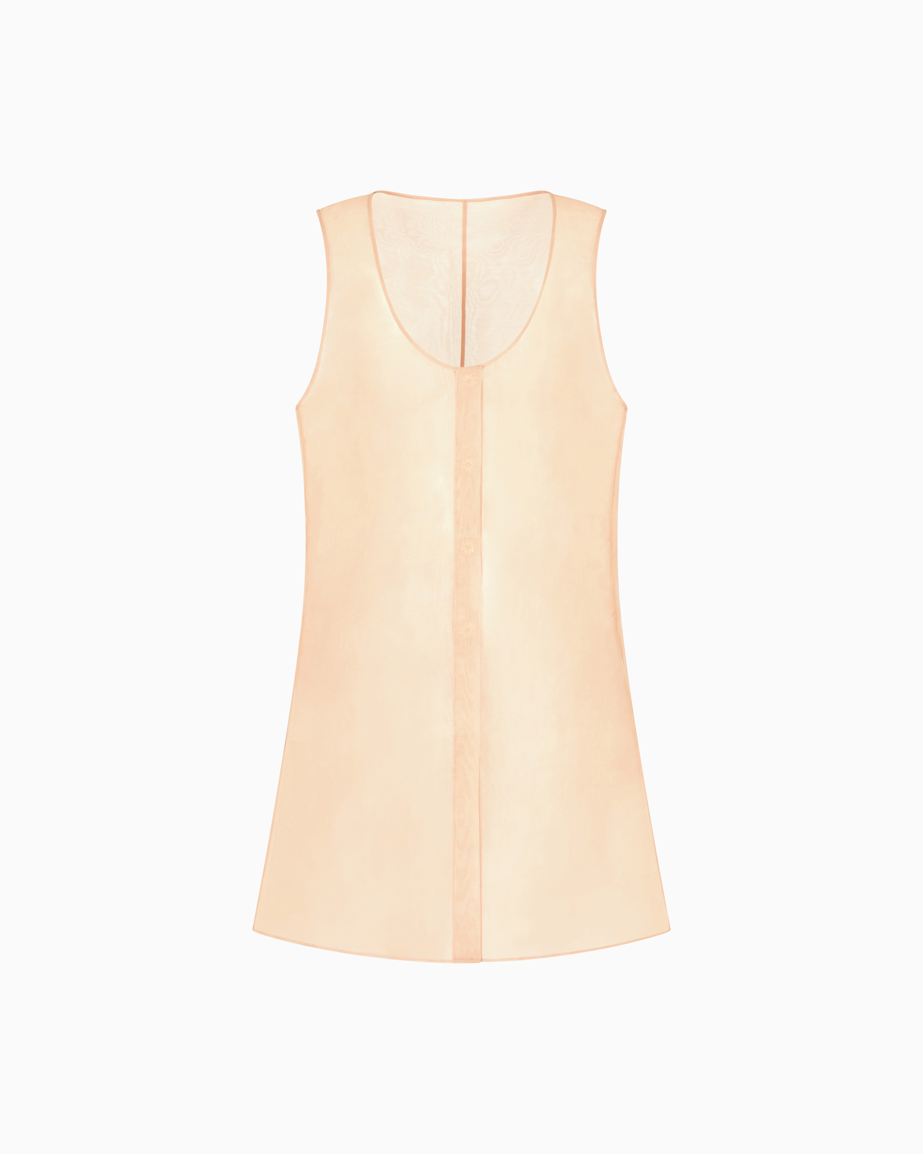 Giorgio Armani Long Top In Technical Organza