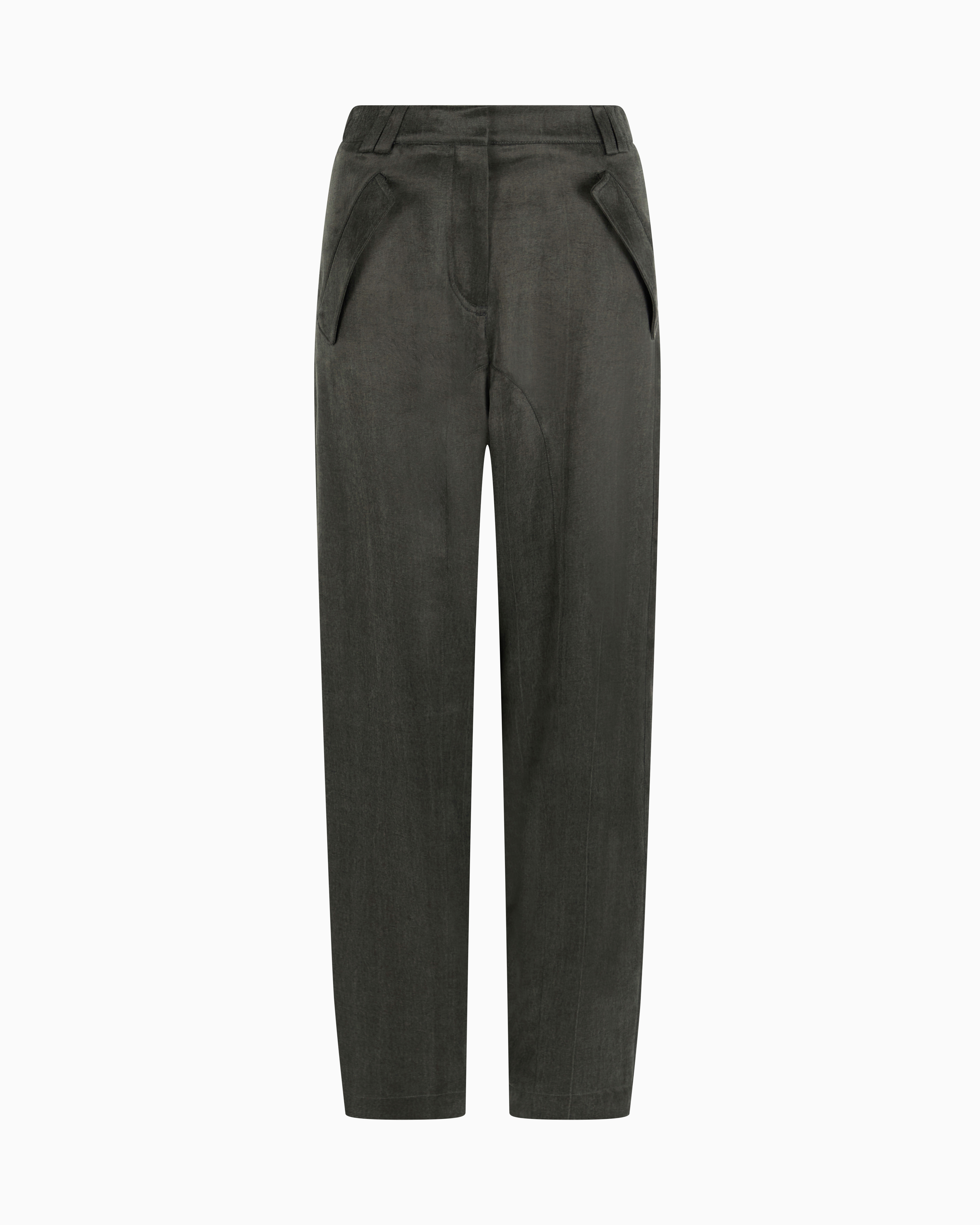 Giorgio Armani Straight-cut Viscose And Cupro Trousers