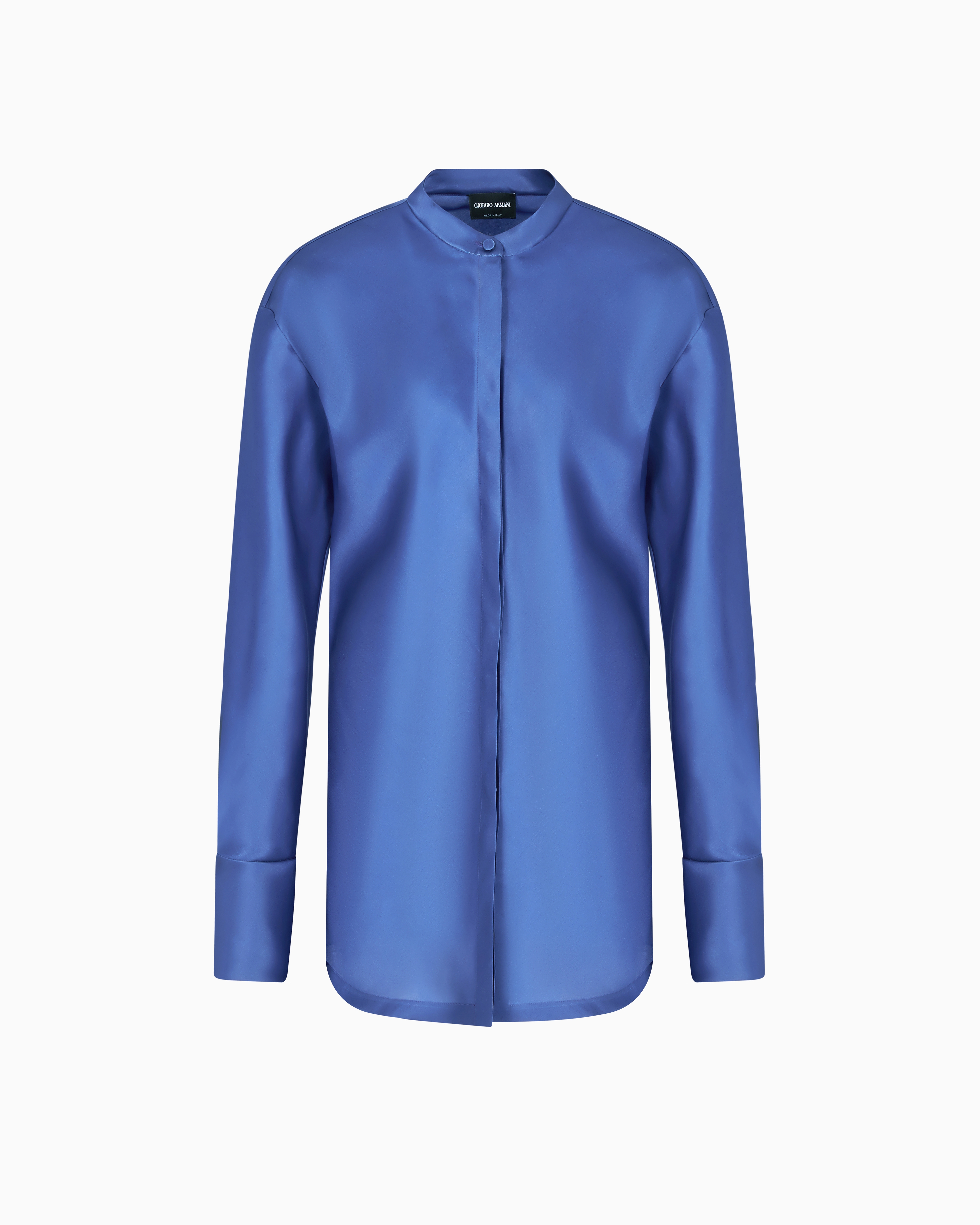 Giorgio Armani Long-sleeved Shirt In Triple Silk Georgette