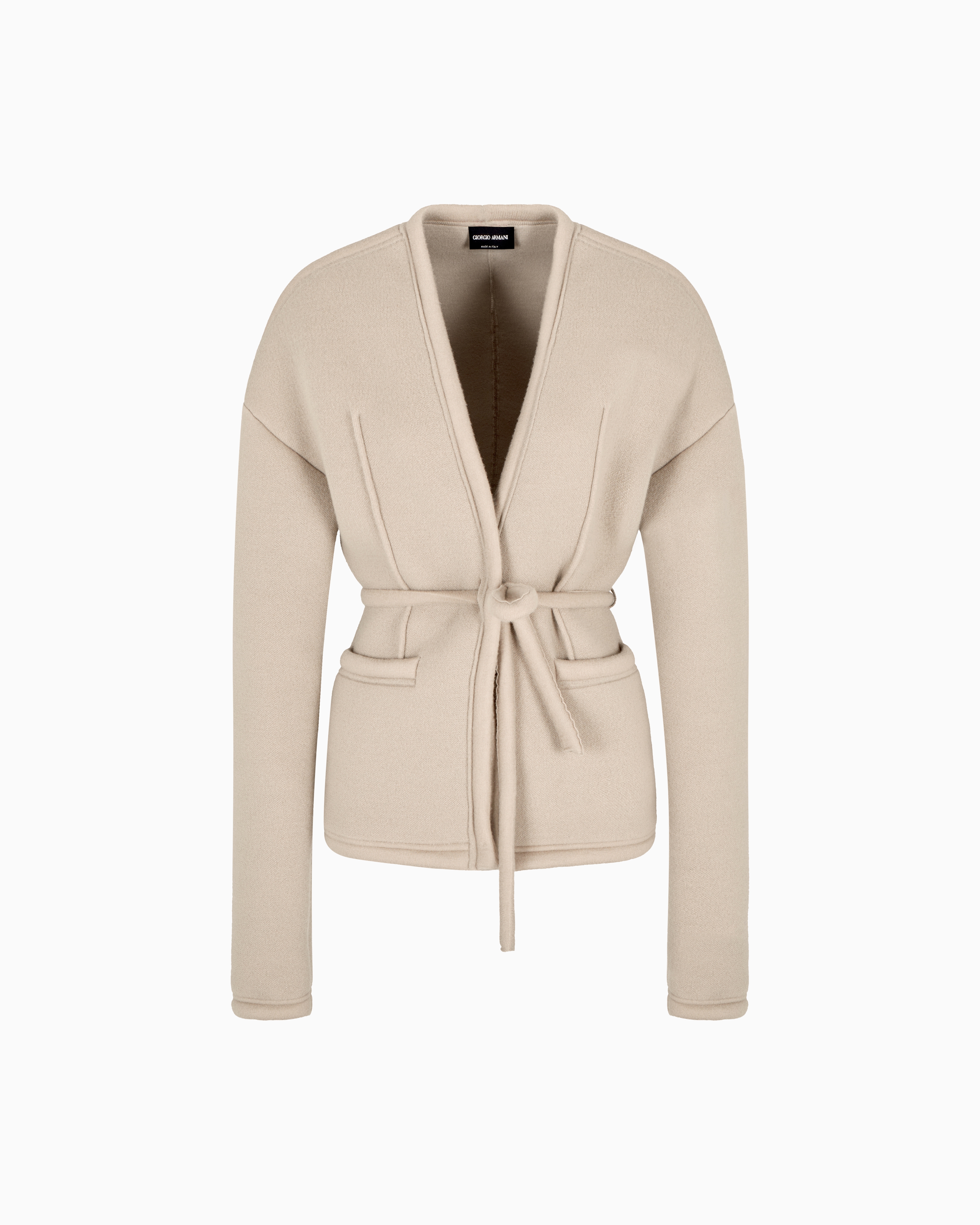 Giorgio Armani Single-breasted Jacket In Viscose And Cashmere Jersey