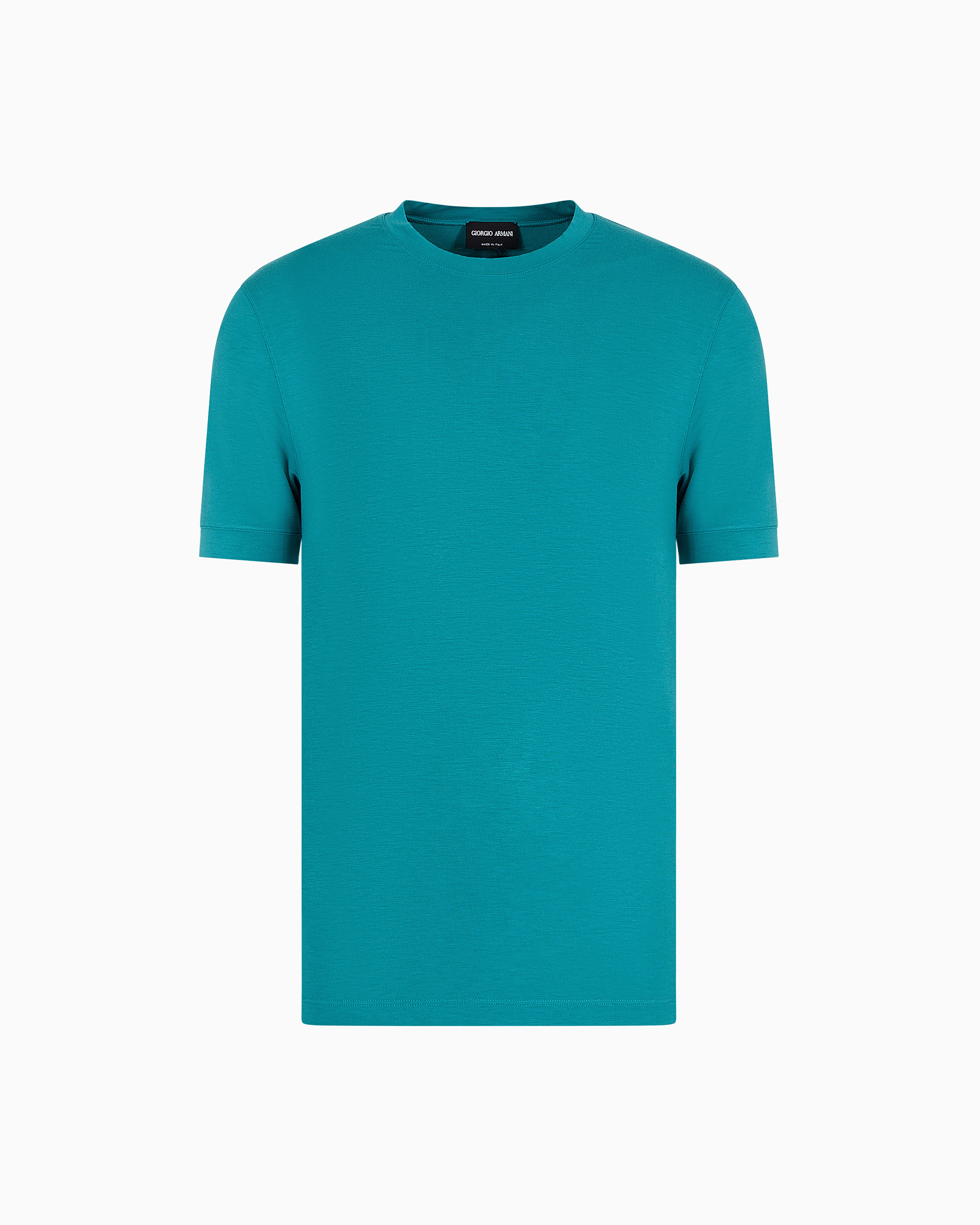 GIORGIO ARMANI ストレッチビスコースブレンド半袖Tシャツ Precious クルーネックTシャツ ビスコース混紡 | EA7