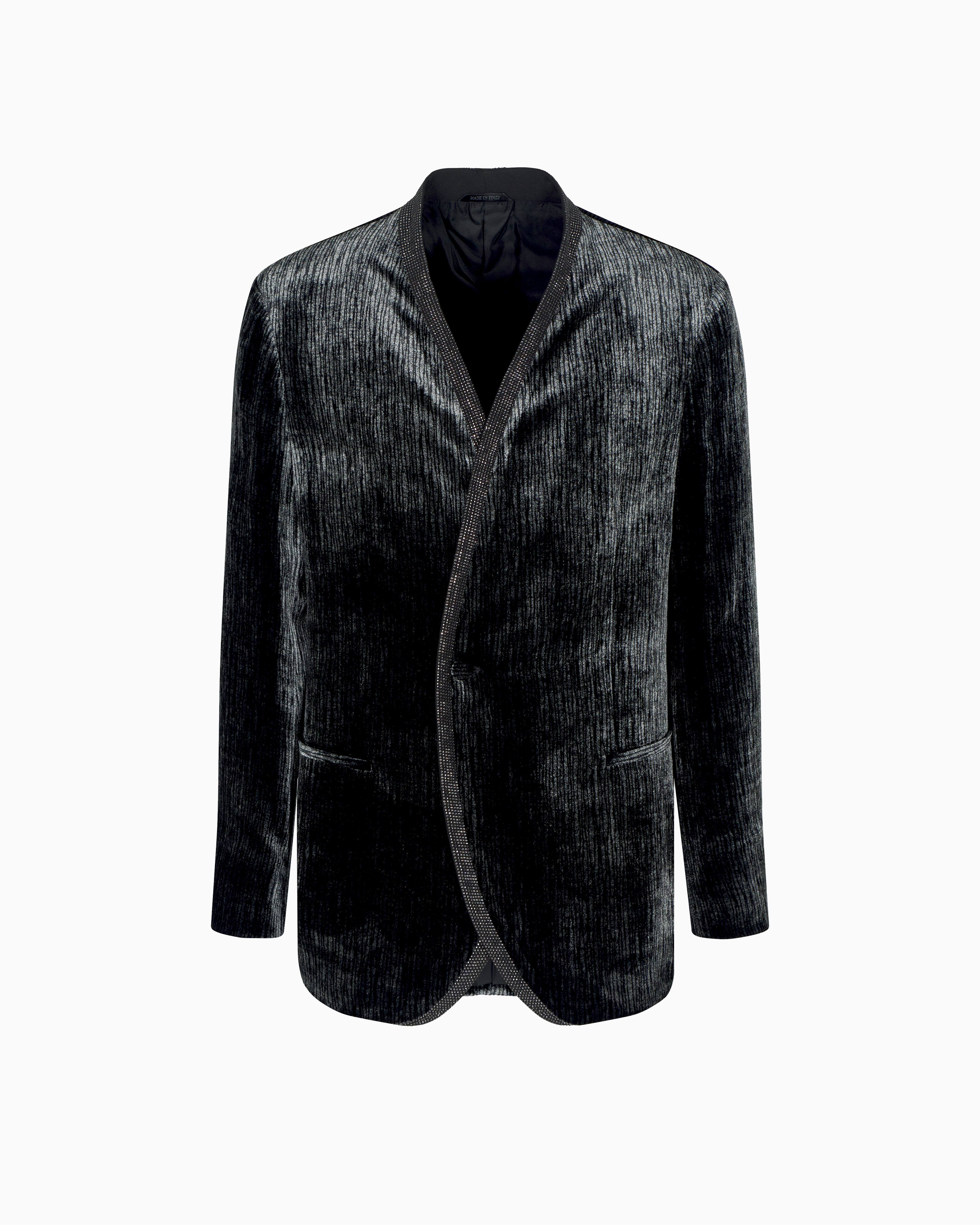 Giorgio Armani Upton Line Lurex Velvet And Rhinestone Tuxedo Jacket