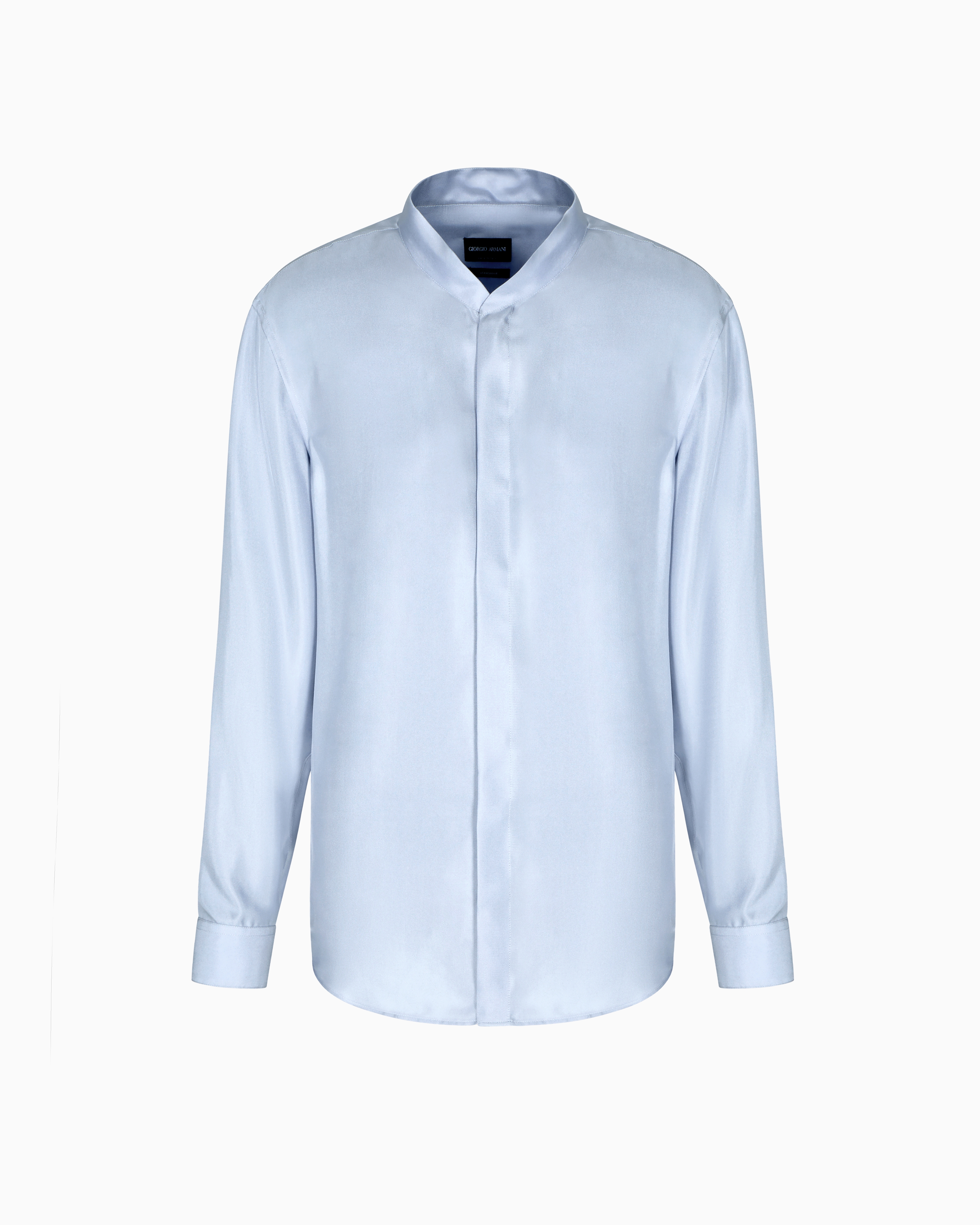 Giorgio Armani Fitted Long Sleeve Lapel All-over Striped Casual Shirt