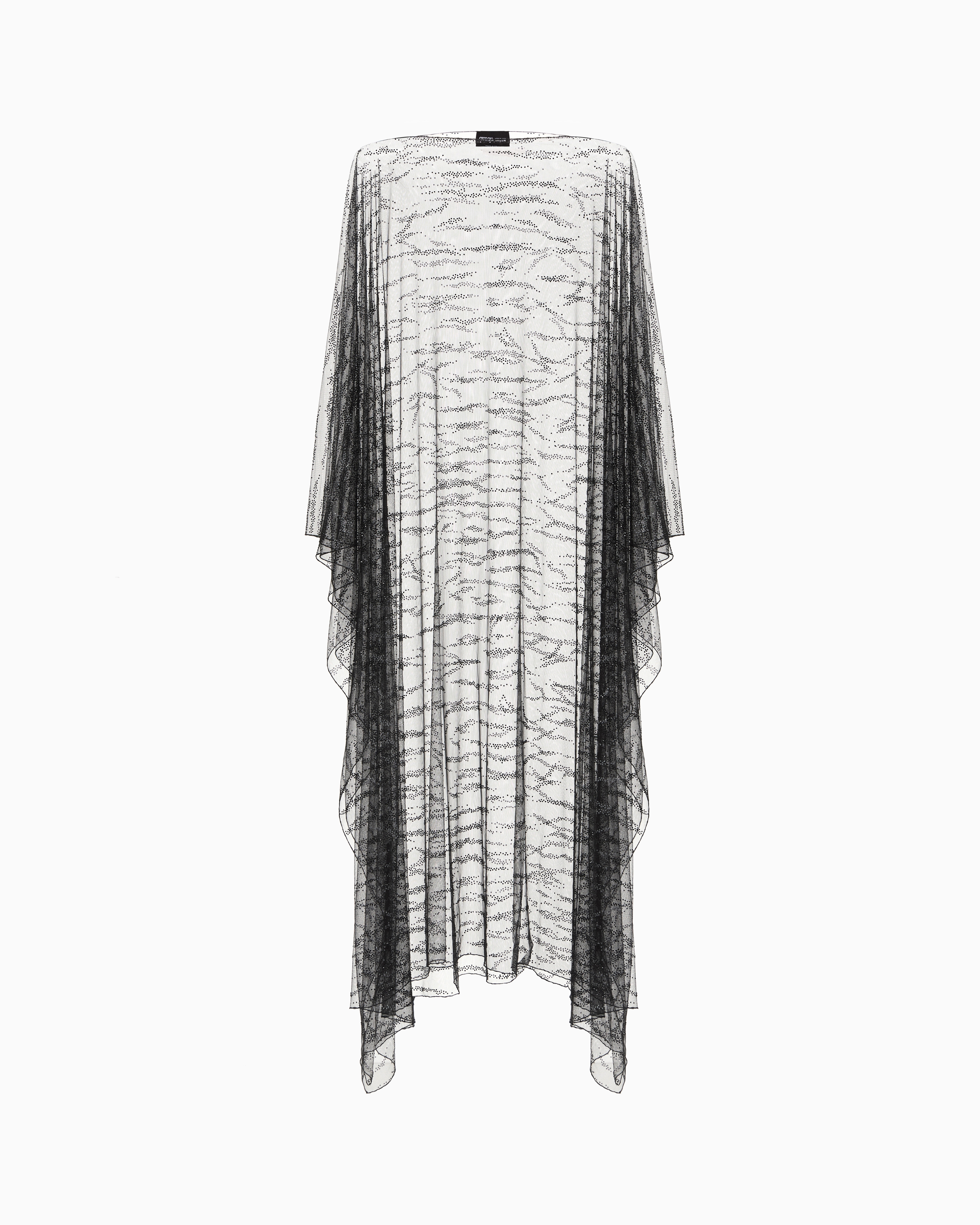 Giorgio Armani Embroidered Tulle Cape