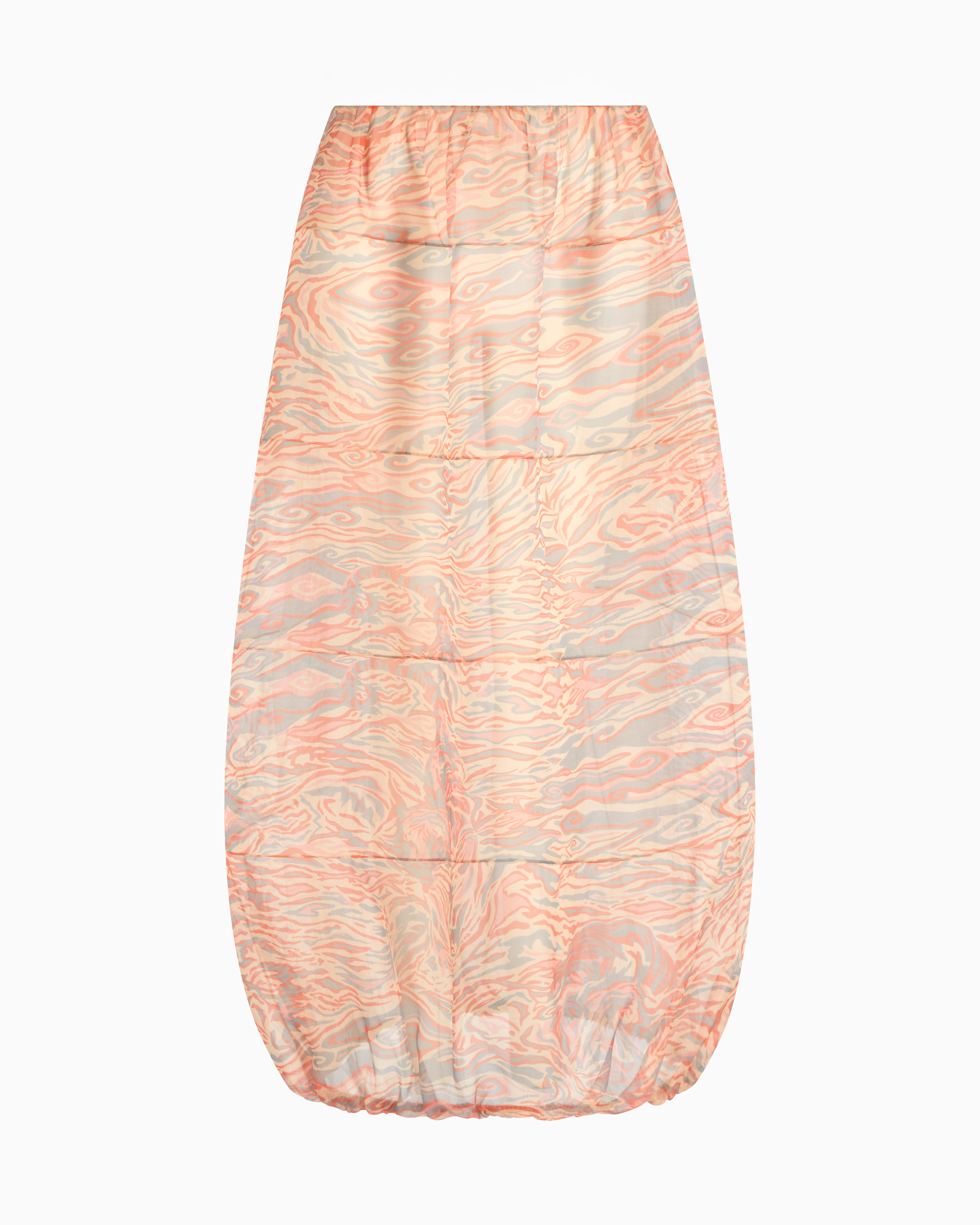 Giorgio Armani Printed Silk-organza, Long Skirt