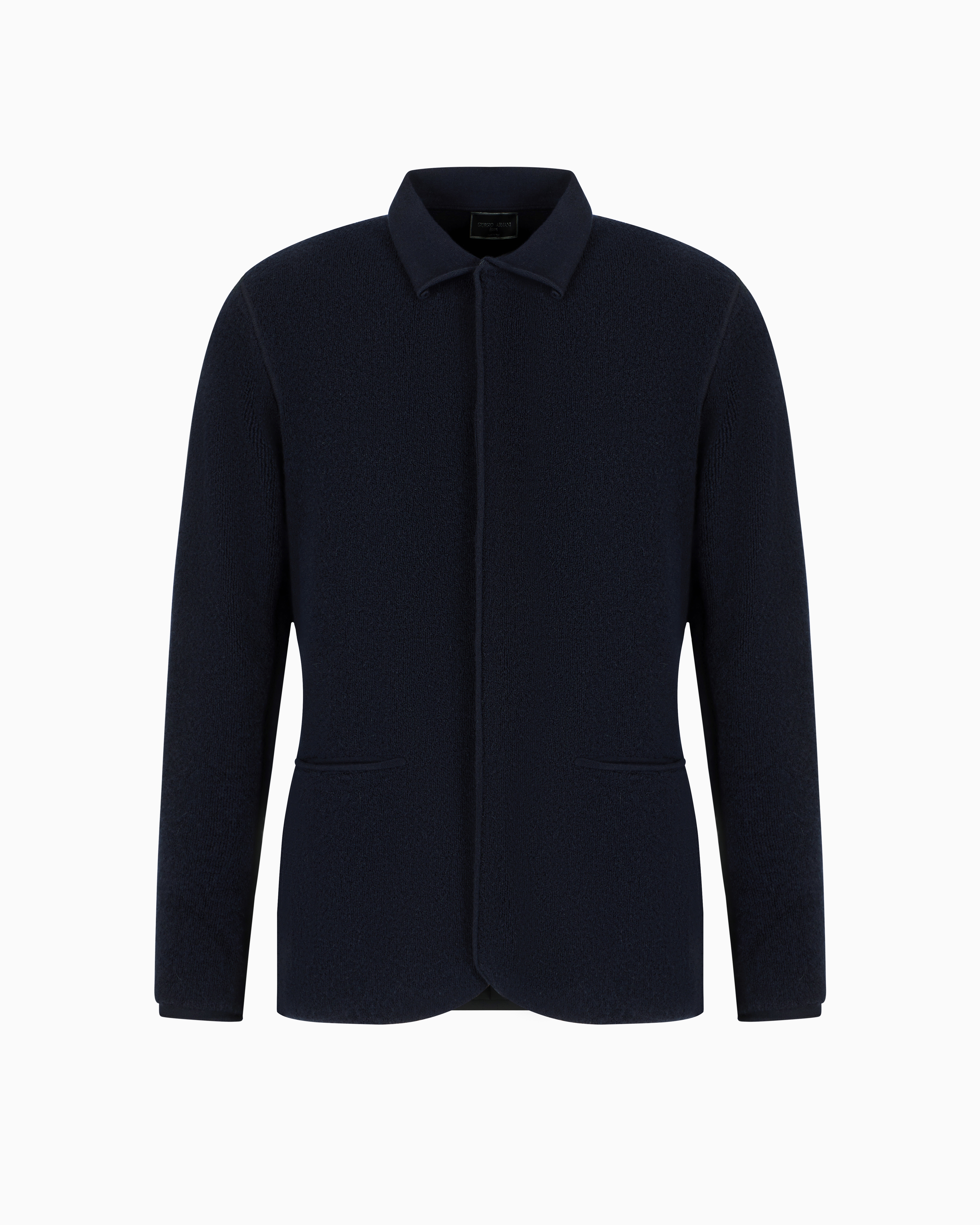 Icon single-breasted jacket in loop-stitch cashmere