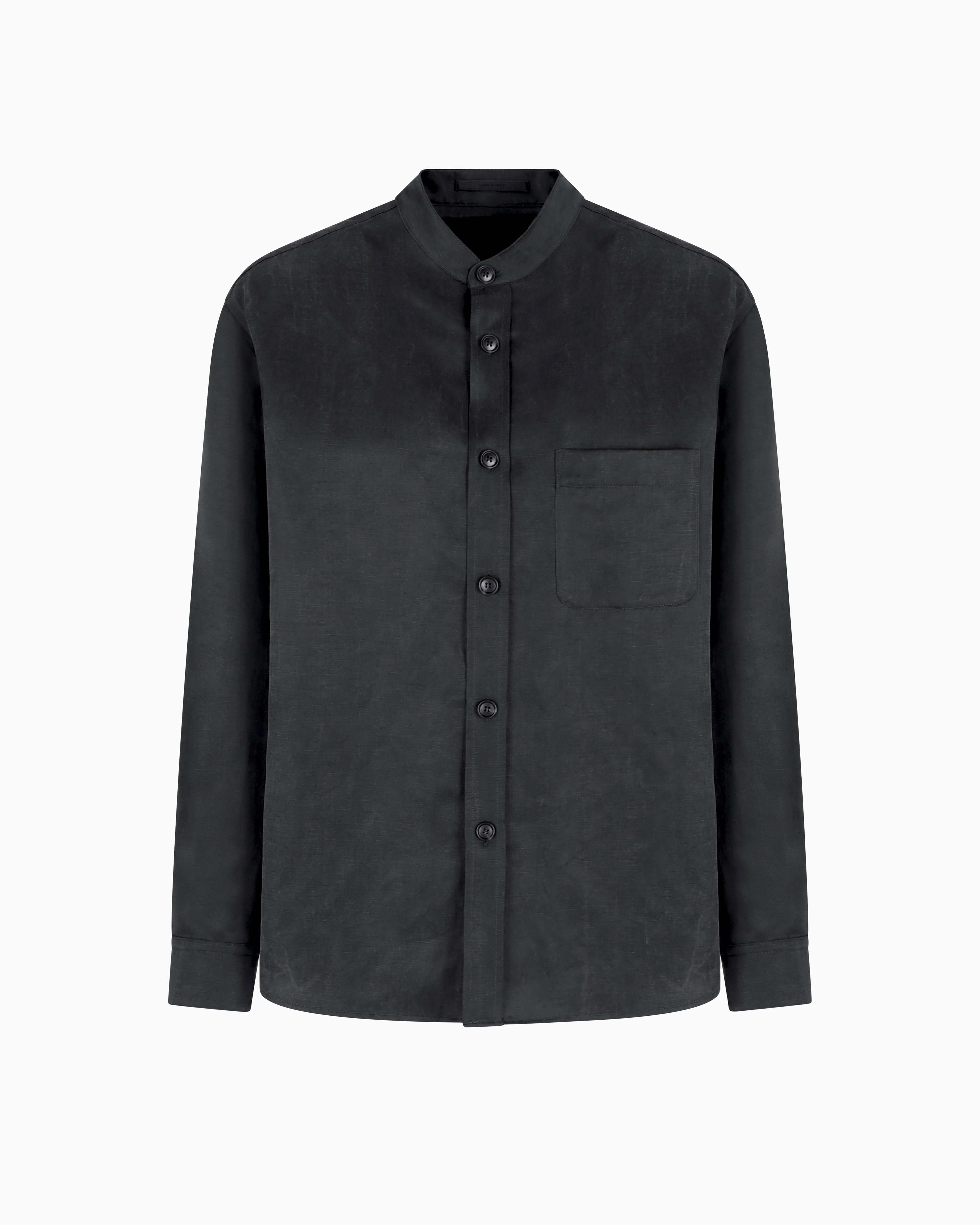 Giorgio Armani Shirt Jacket In Lyocell And Linen Canvas
